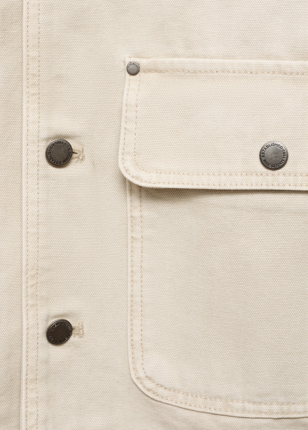 Denim barn jacket with contrasting collar