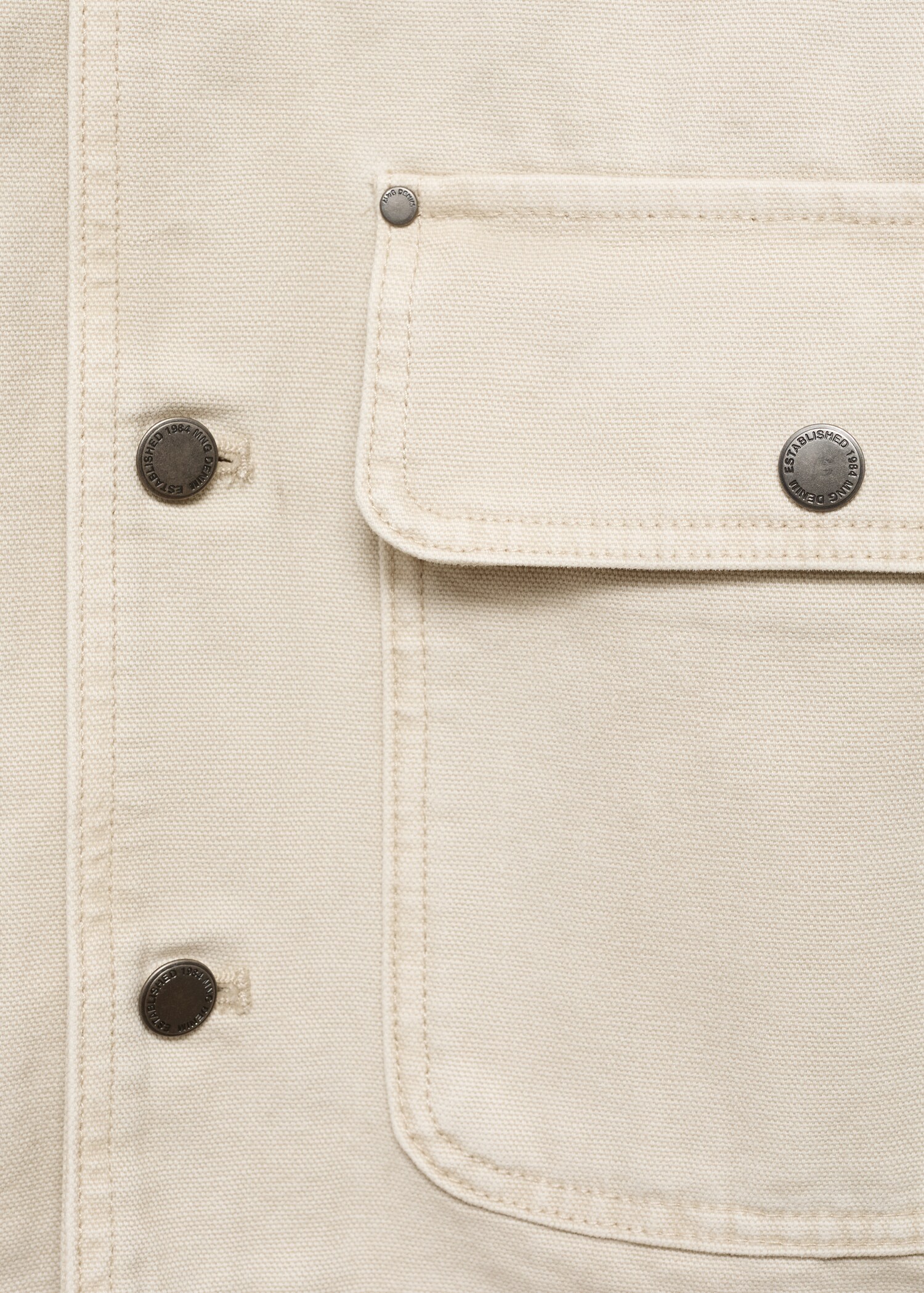 Parka en jean col contrasté - Détail de l'article 0