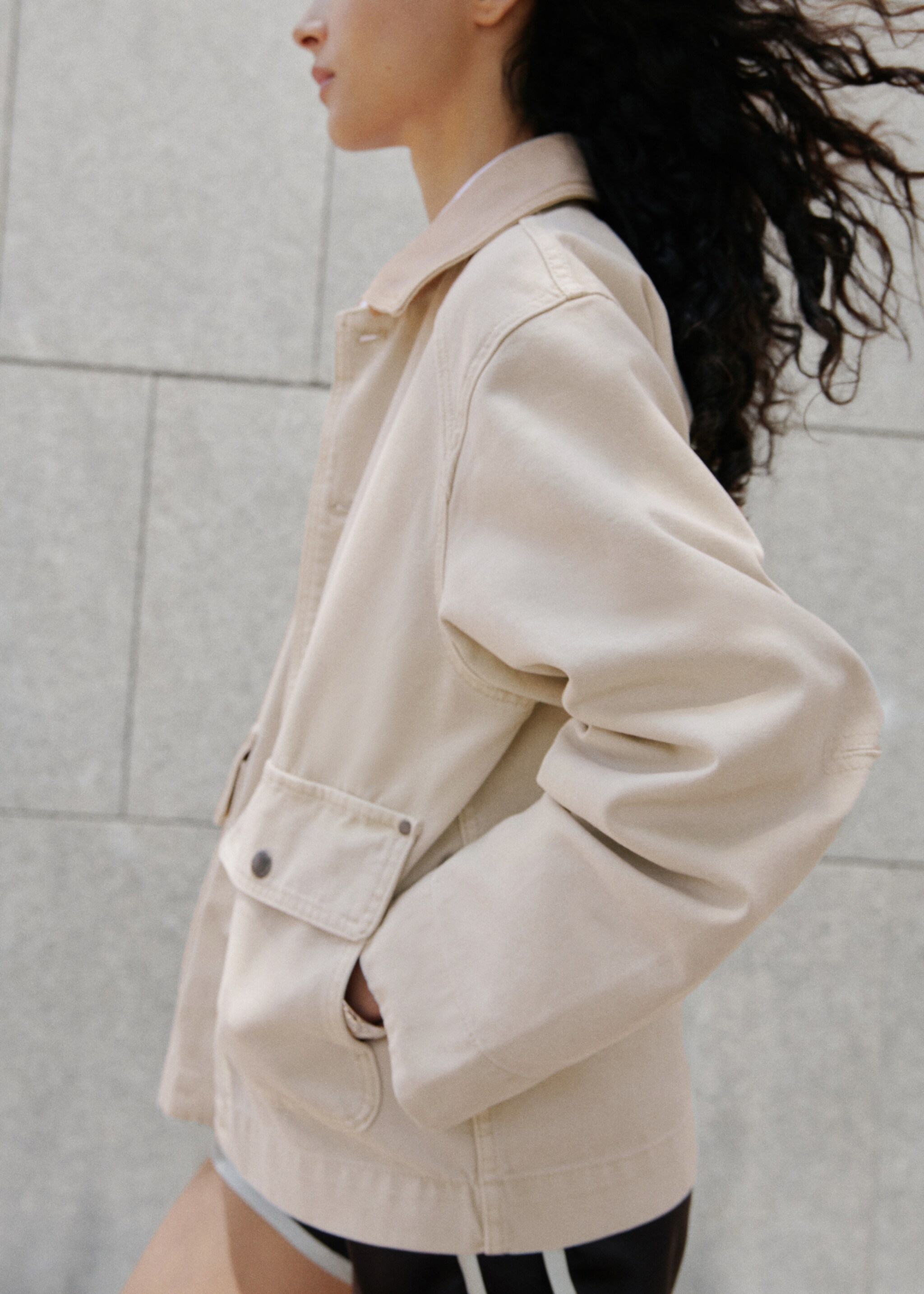 Parka en jean col contrasté - Détail de l'article 2