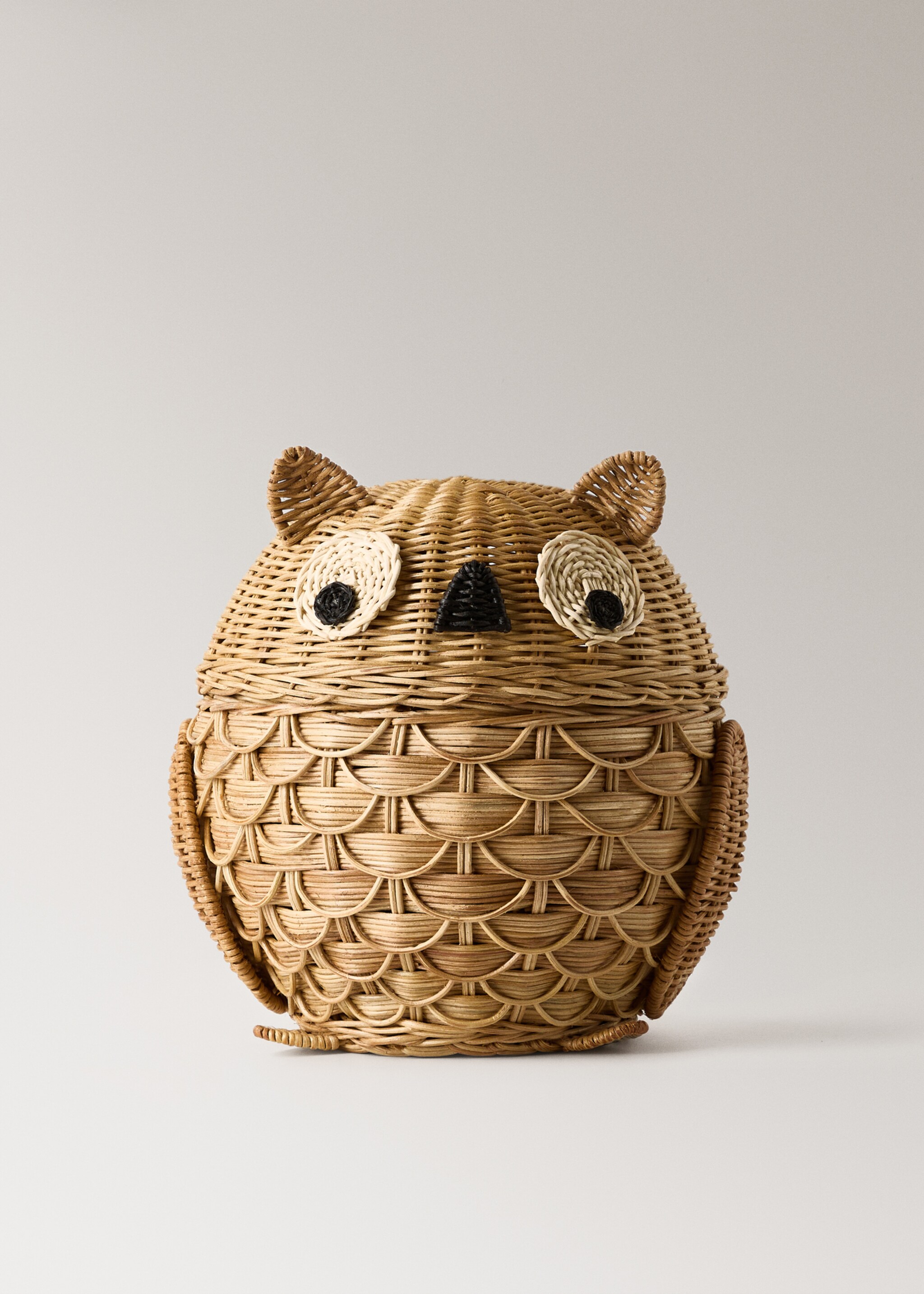 Rattan owl children’s basket - Article without model, Brown. Ref: 17063322-00.