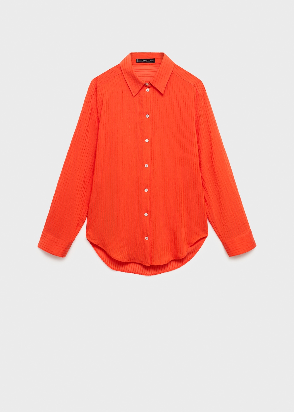 Oversized crinkled-effect shirt
