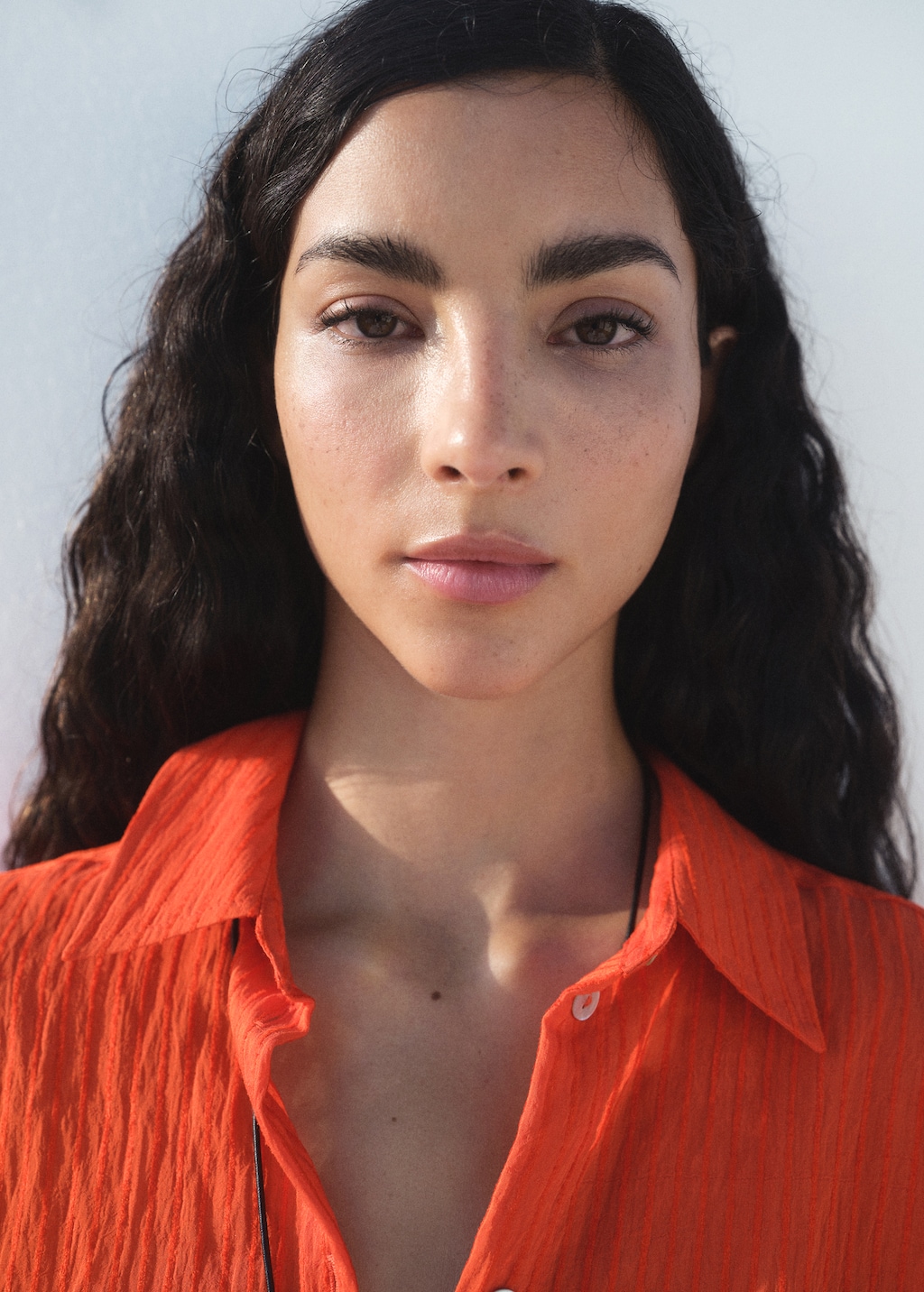 Oversized crinkled-effect shirt