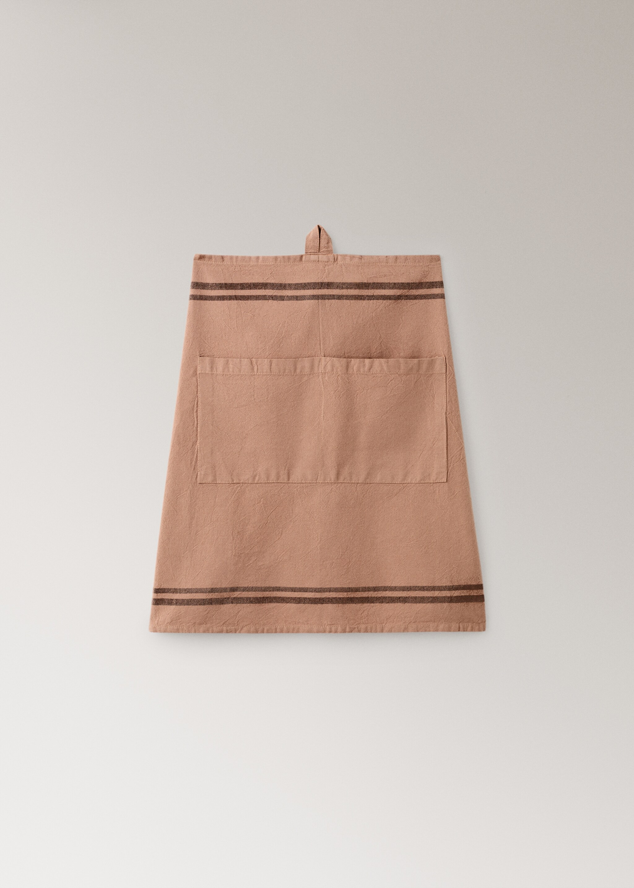 Overdyed striped apron - Article without model, Burnt Orange. Ref: 17063329-00.