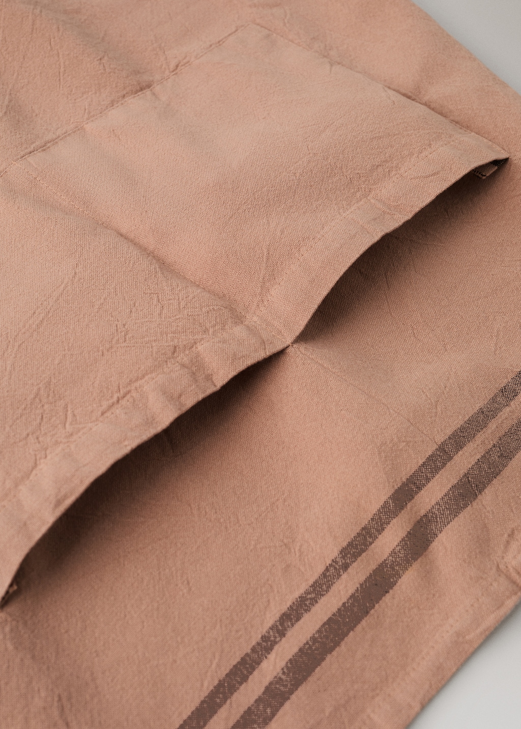 Overdyed striped apron