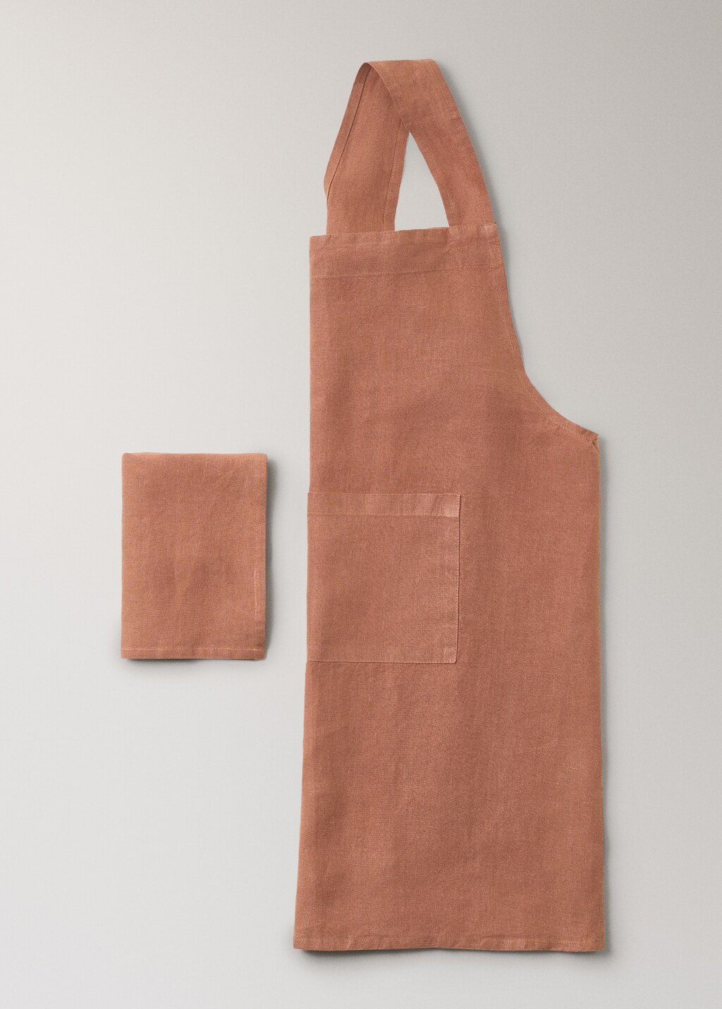 Overdyed linen apron