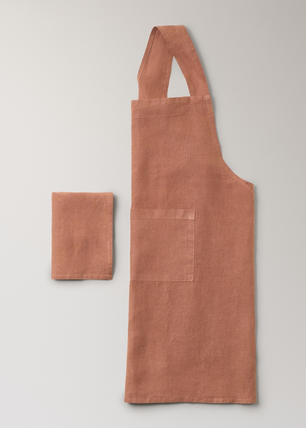 Overdyed linen apron