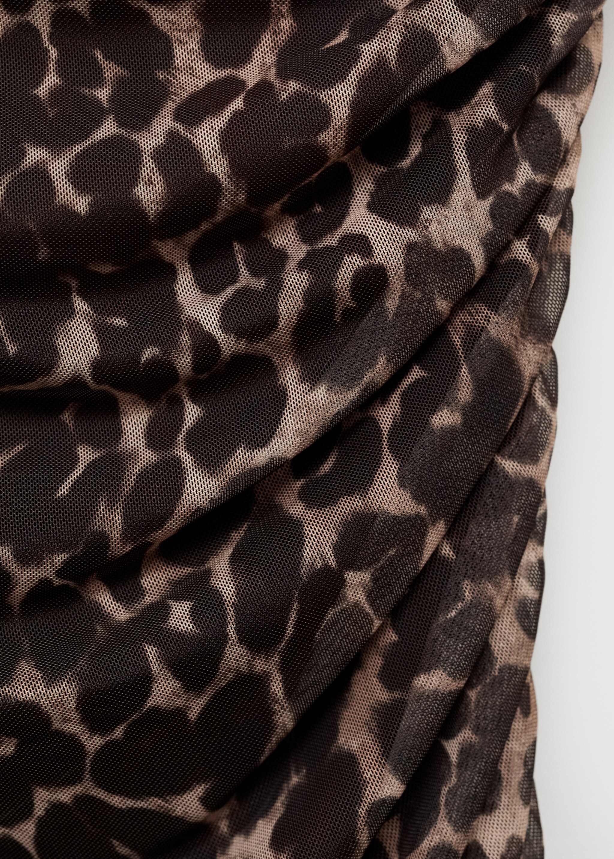 Asymmetrical animal print top - Details of the article 0