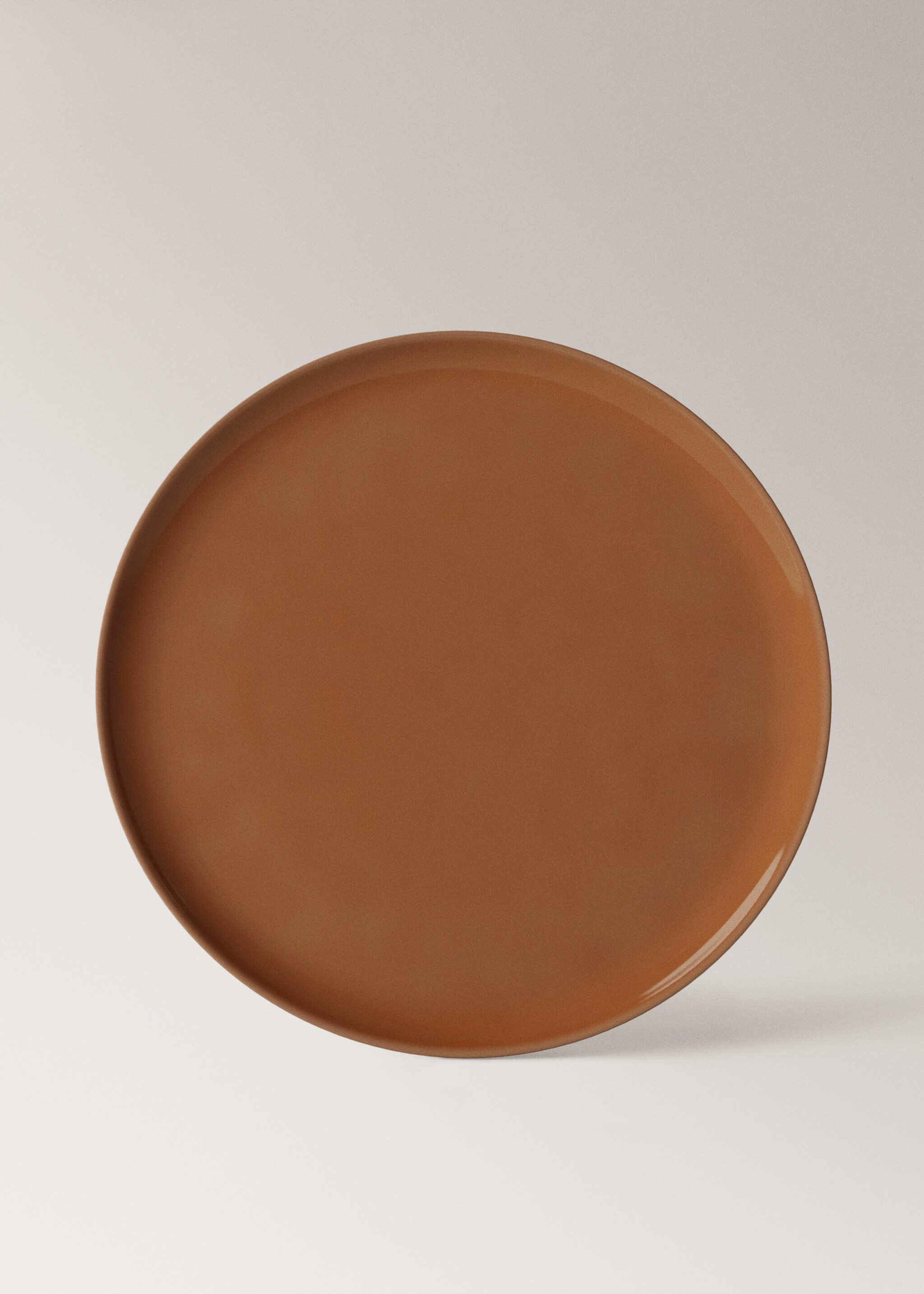 Stoneware dinner plate - Article without model, Brown. Ref: 17063334-00.