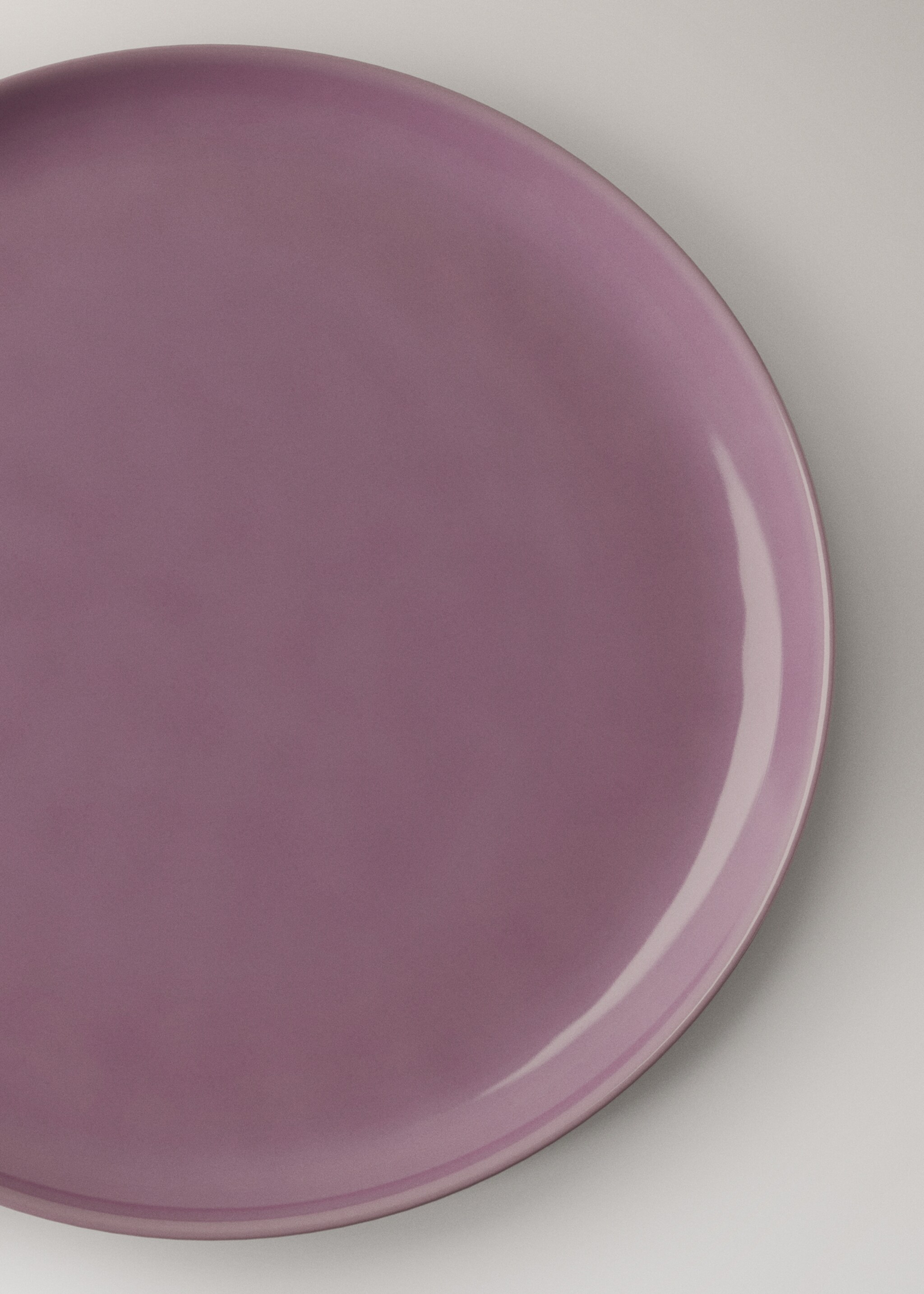 Stoneware dinner plate - Details of the article 2, Dark Red. Ref: 17063334-00.