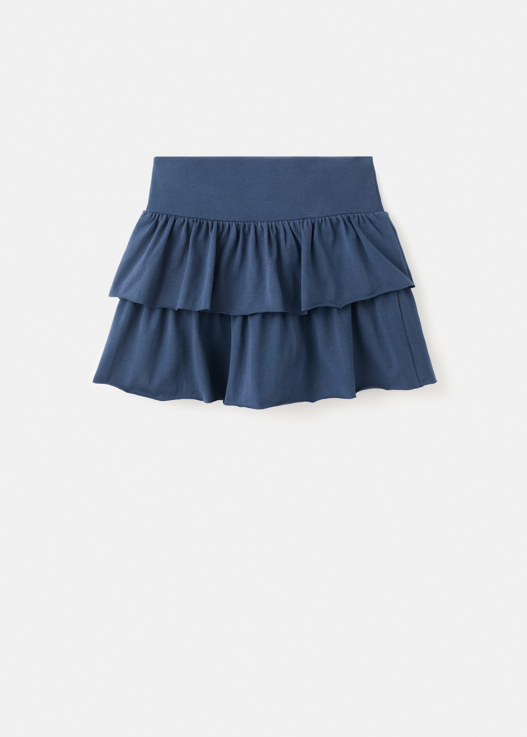 Ruffled cotton skirt - Article without model, Navy. Ref: 17063335-00.