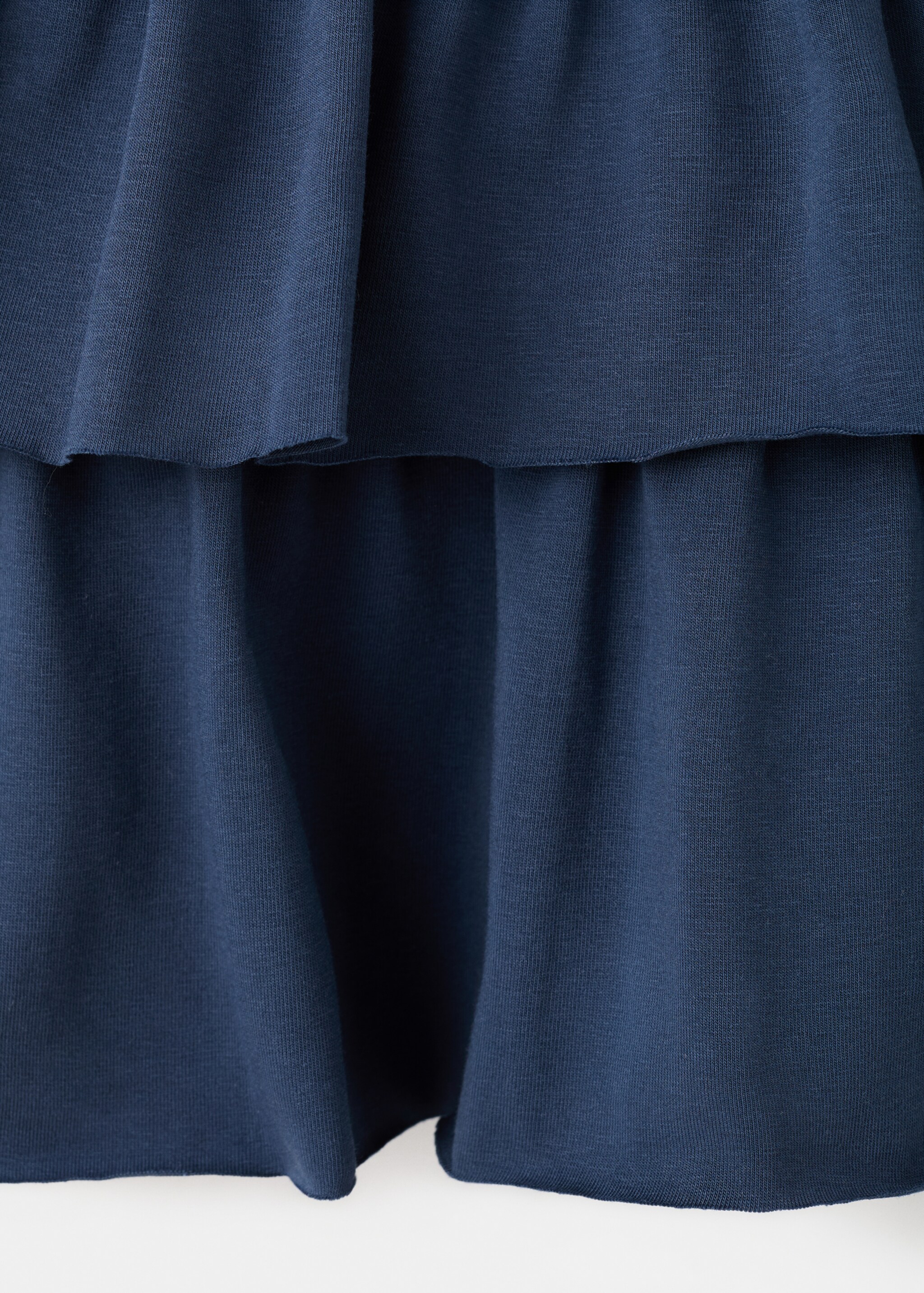 Ruffled cotton skirt - Details of the article 8, Navy. Ref: 17063335-00.