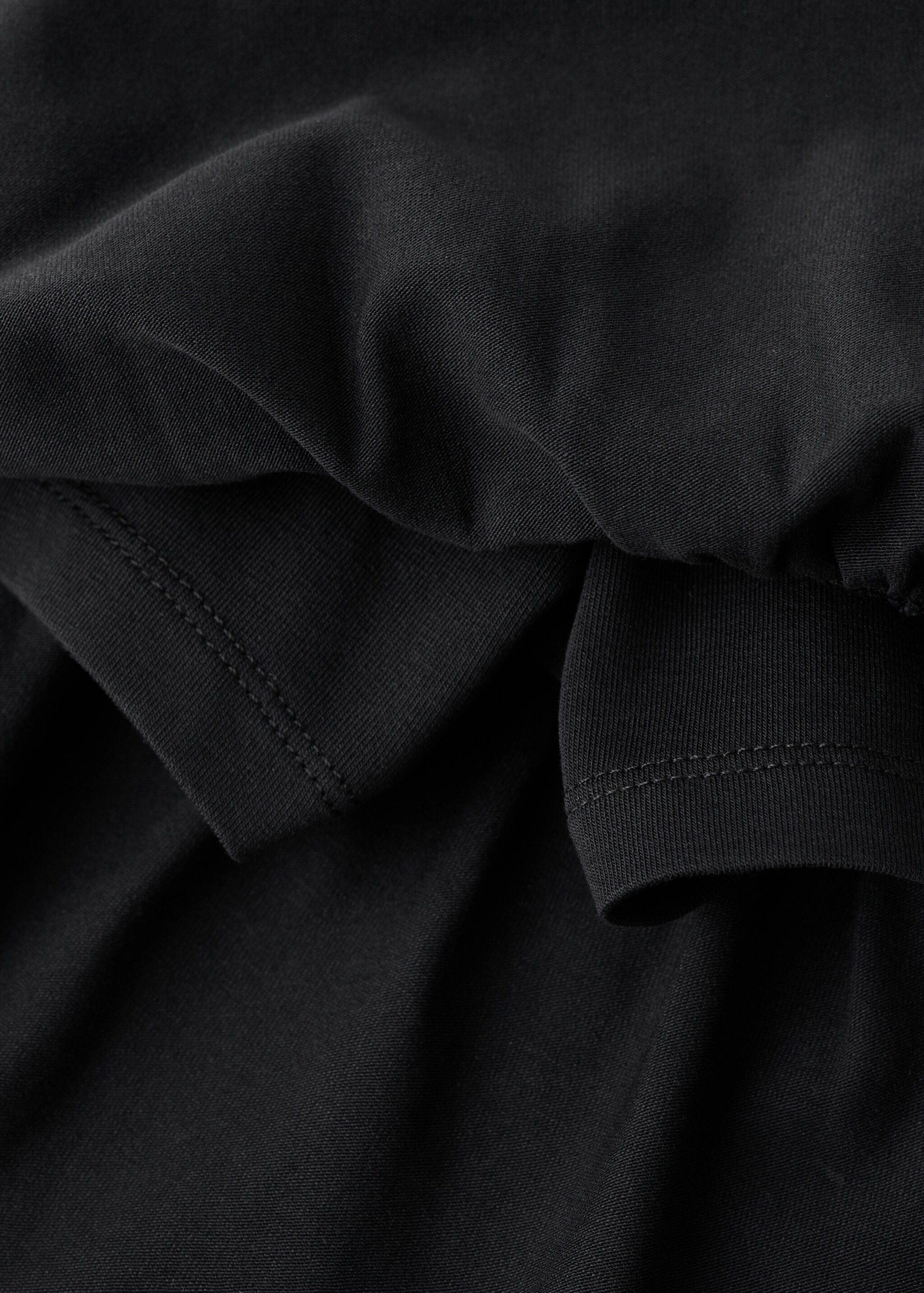 Ruffled cotton skirt - Details of the article 8, Black. Ref: 17063335-00.