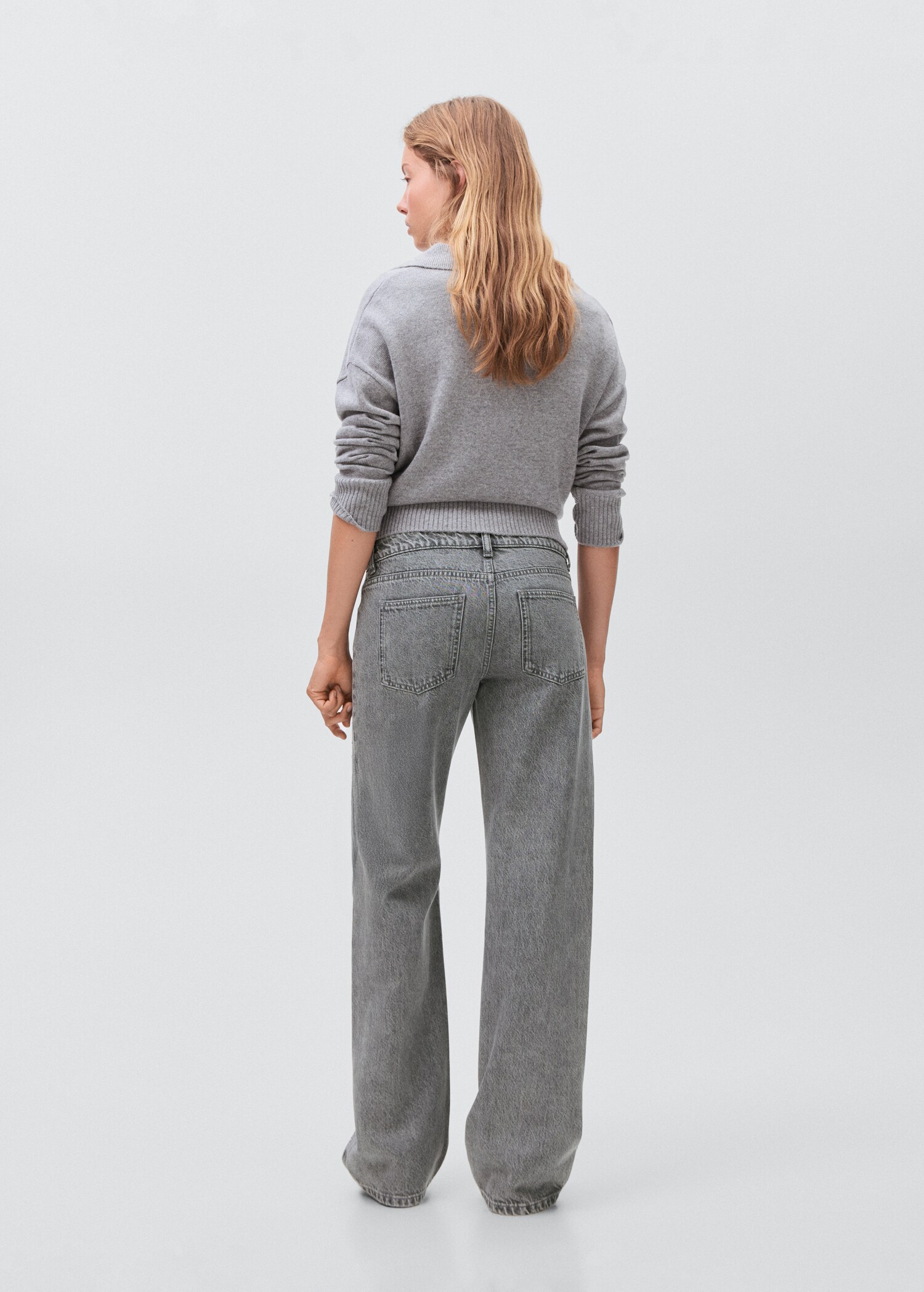 Jeans straight strass - Reverse of the article