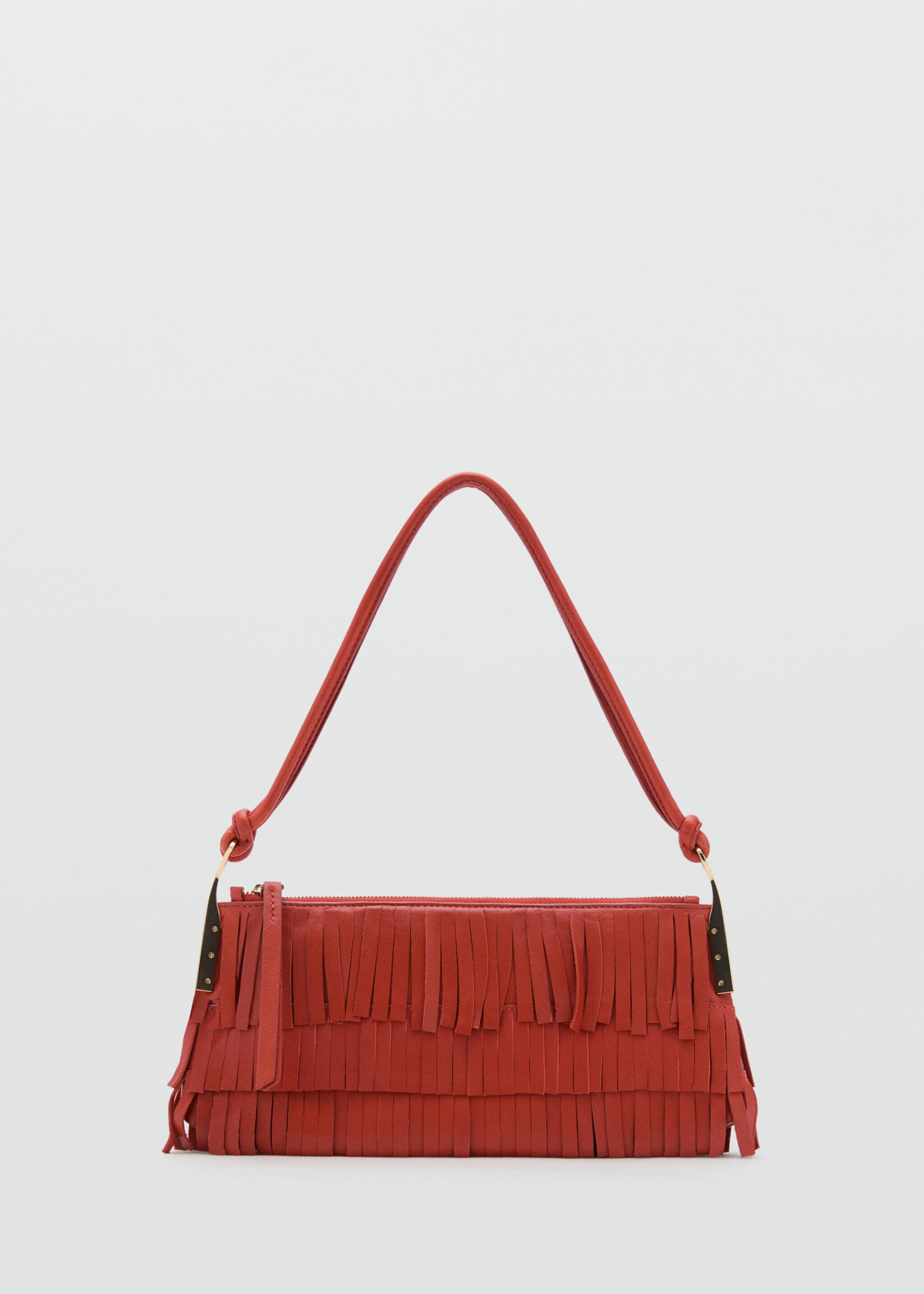 Leather shoulder bag with fringes - Article without model