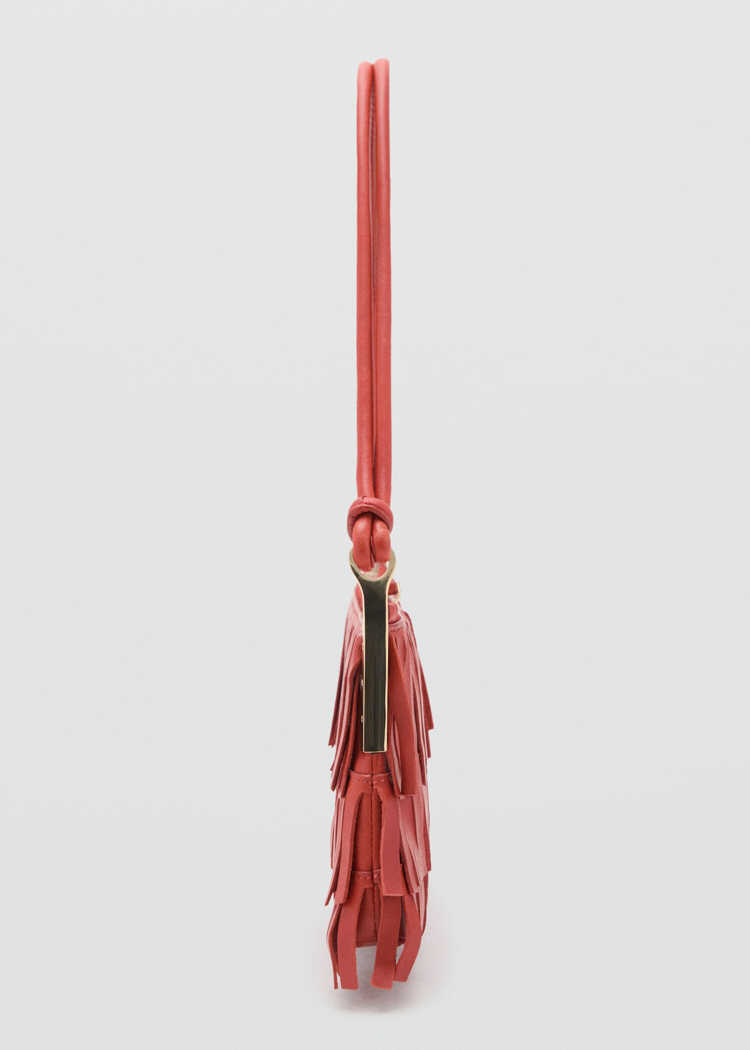 Leather shoulder bag with fringes - Details of the article 1