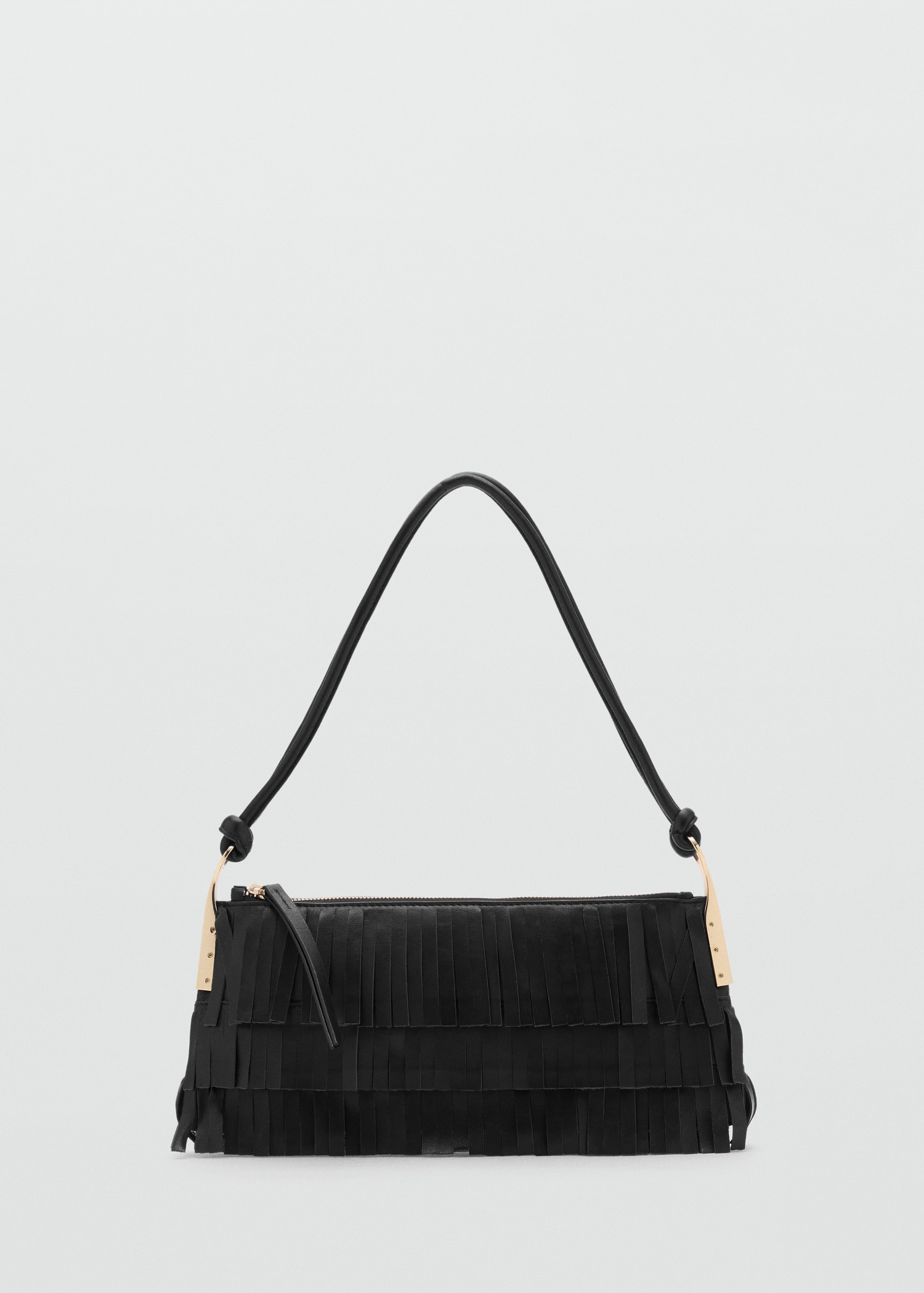 Leather shoulder bag with fringes - Article without model
