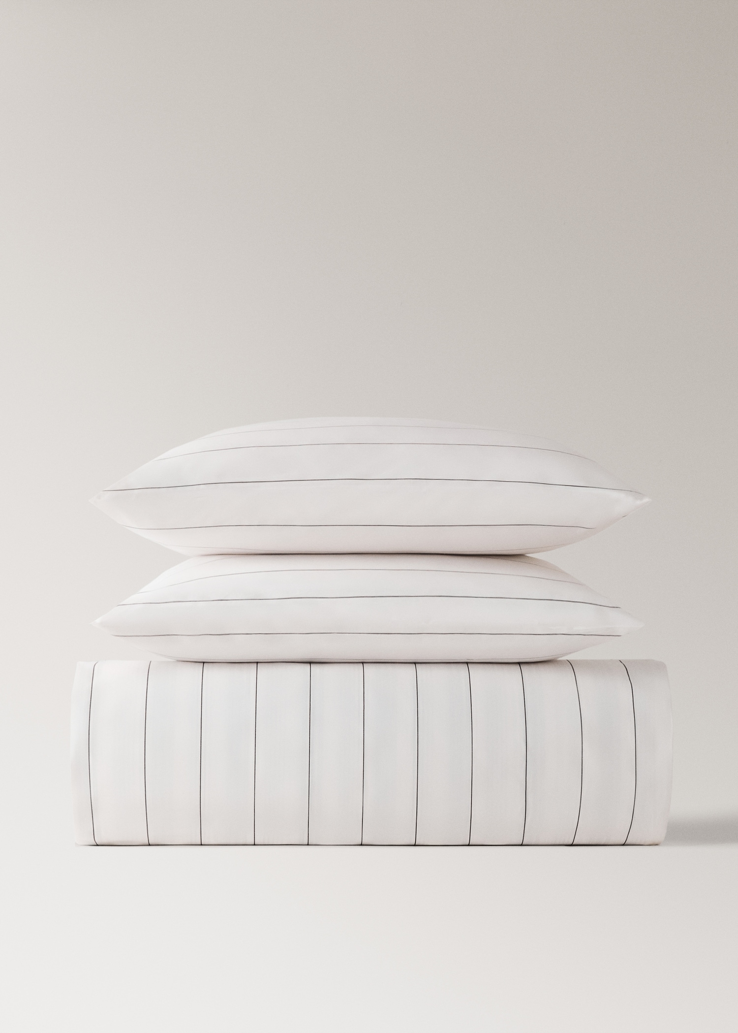Reversible striped cotton duvet cover for 150 cm bed - Details of the article 4