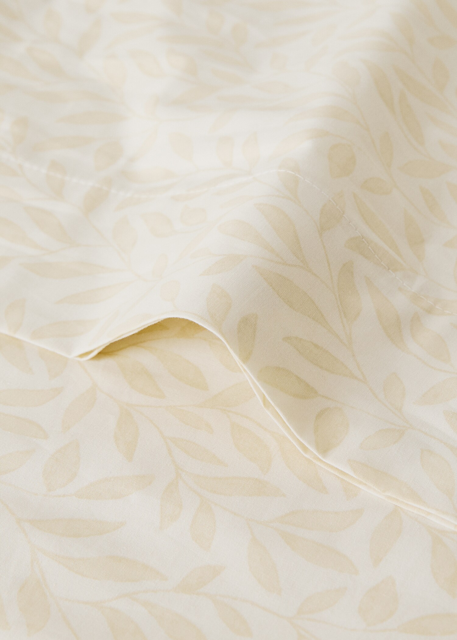 Funda almohada algodón percal estampado hojas 45x110 cm - Detalle del artículo 1