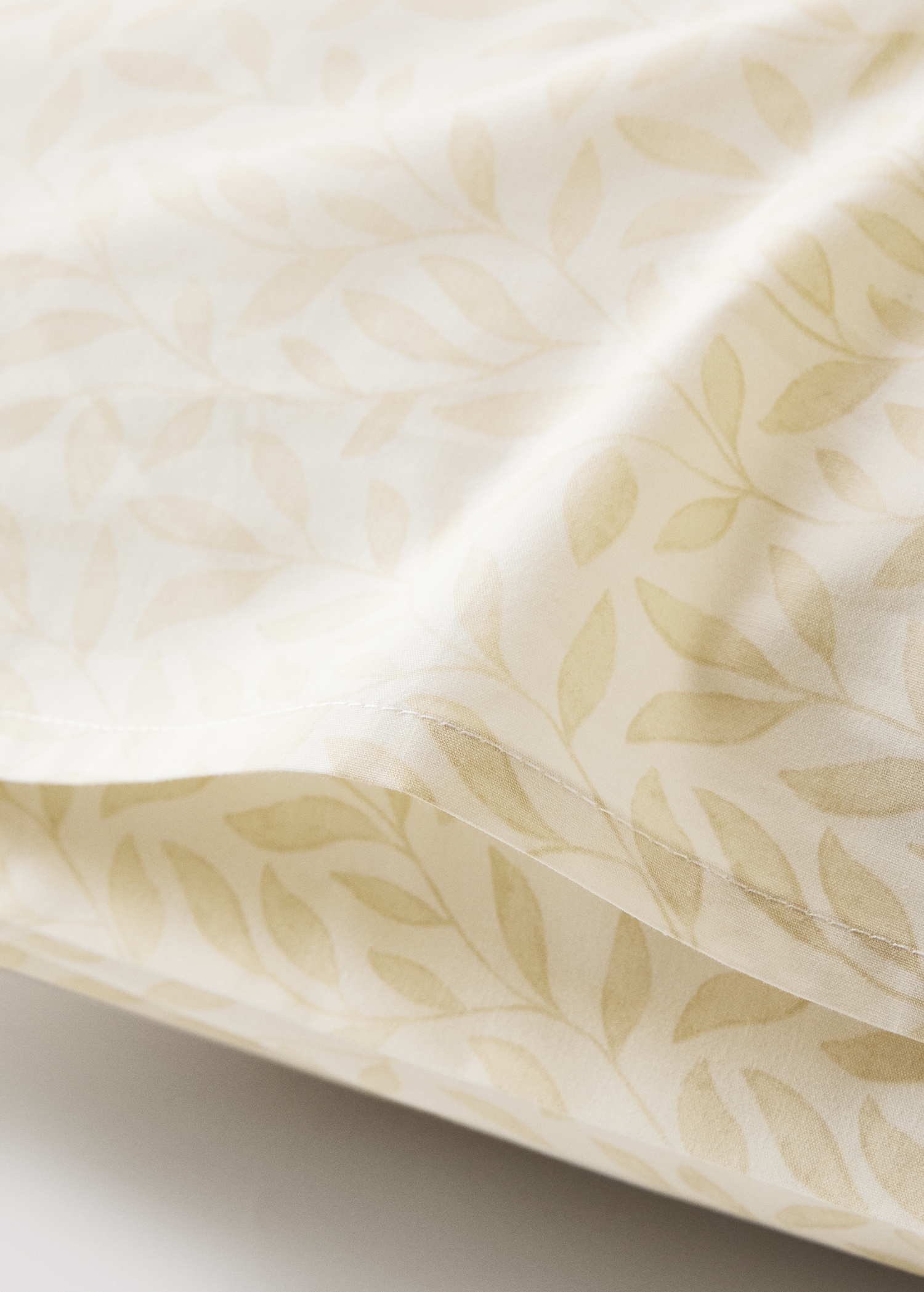 Two percale cotton pillowcases with leaf print 50x75 cm - Details of the article 3