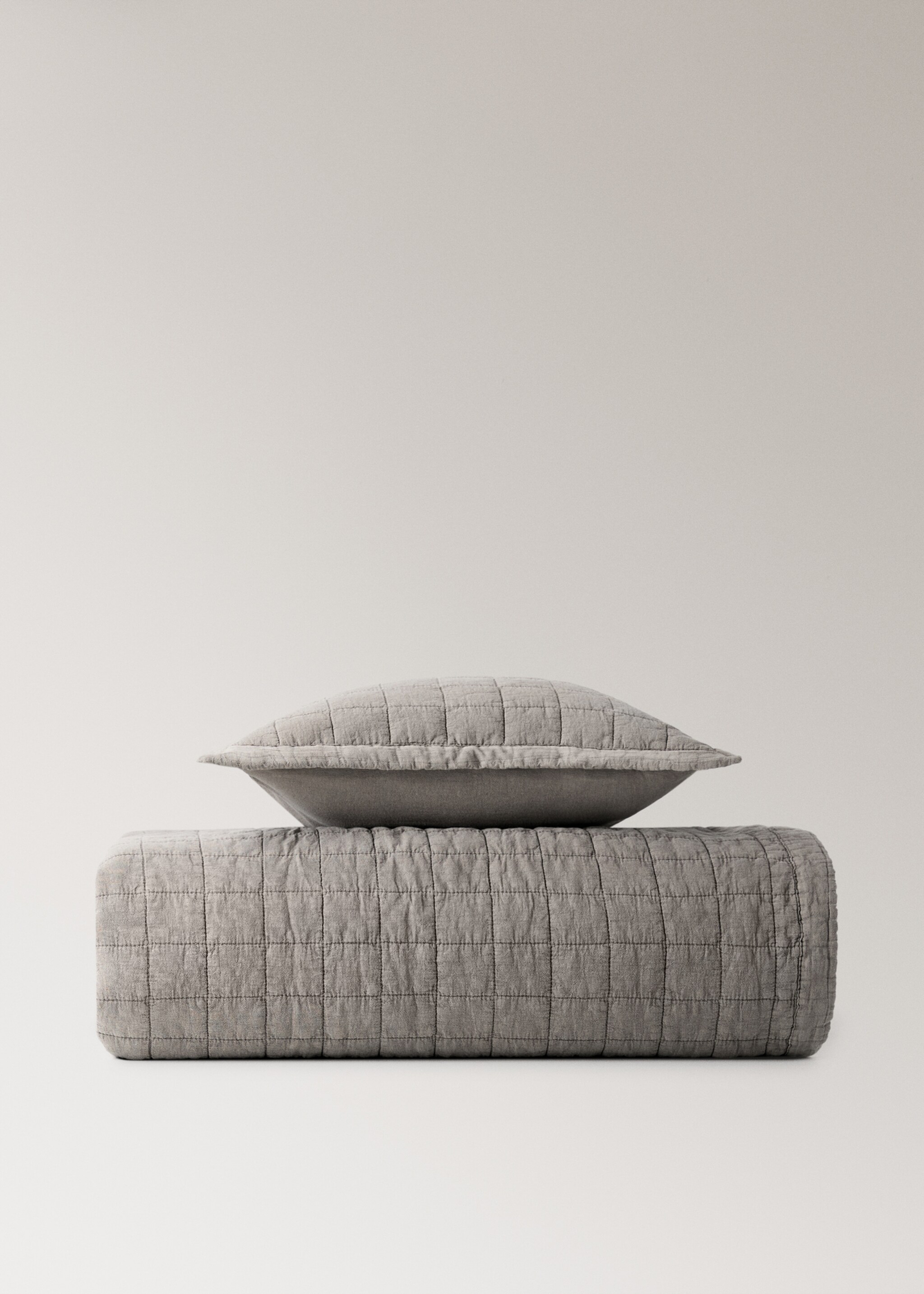 Washed cotton check bedspread for 90/105 cm bed - Details of the article 3