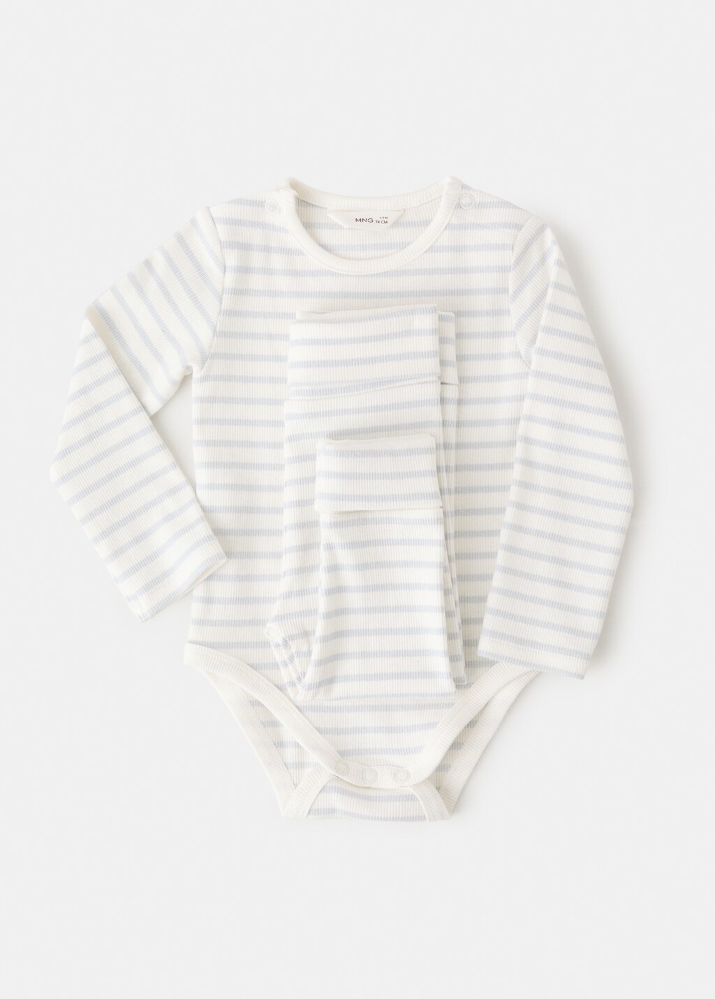 Cotton striped baby bodysuit