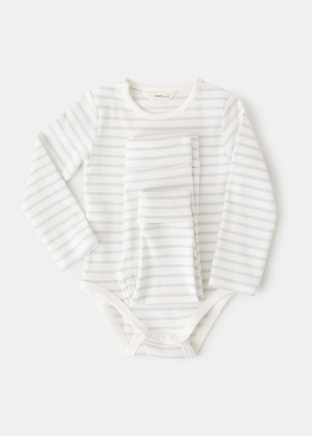 Cotton striped baby bodysuit