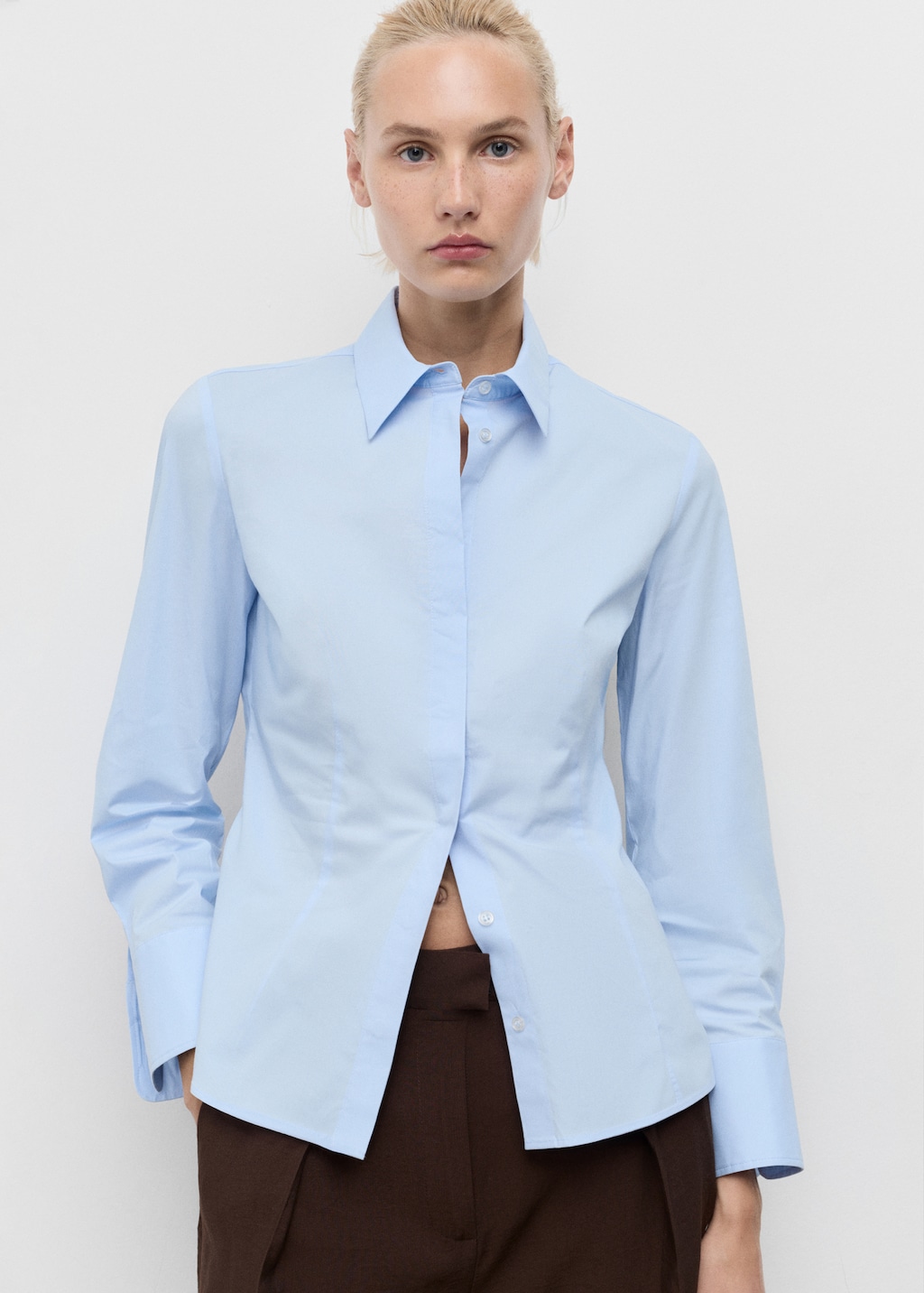 Camisa popelín entallada