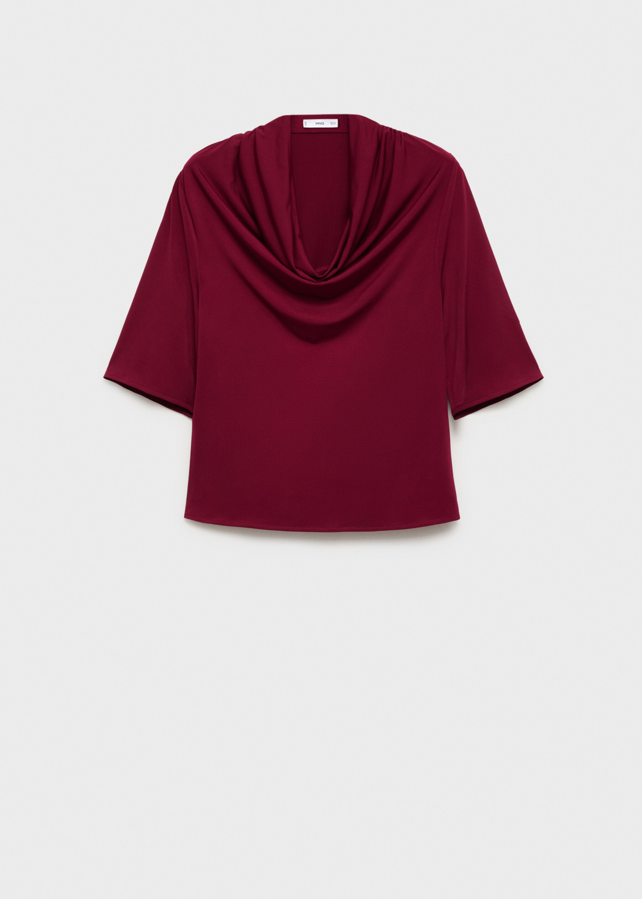 Draped neck top - Article without model, Burgundy. Ref: 17064075-00.