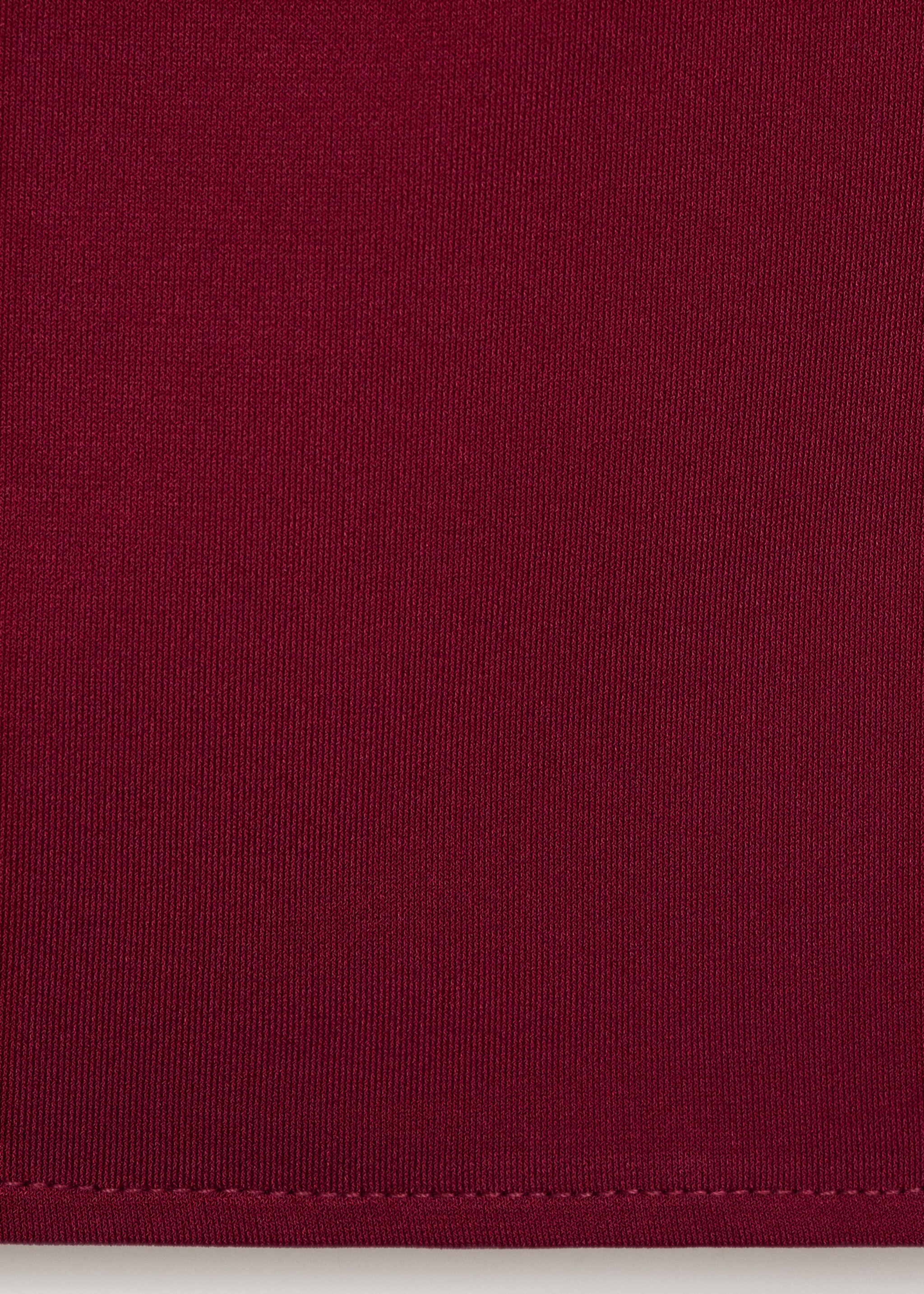 Draped neck top - Details of the article 0, Burgundy. Ref: 17064075-00.