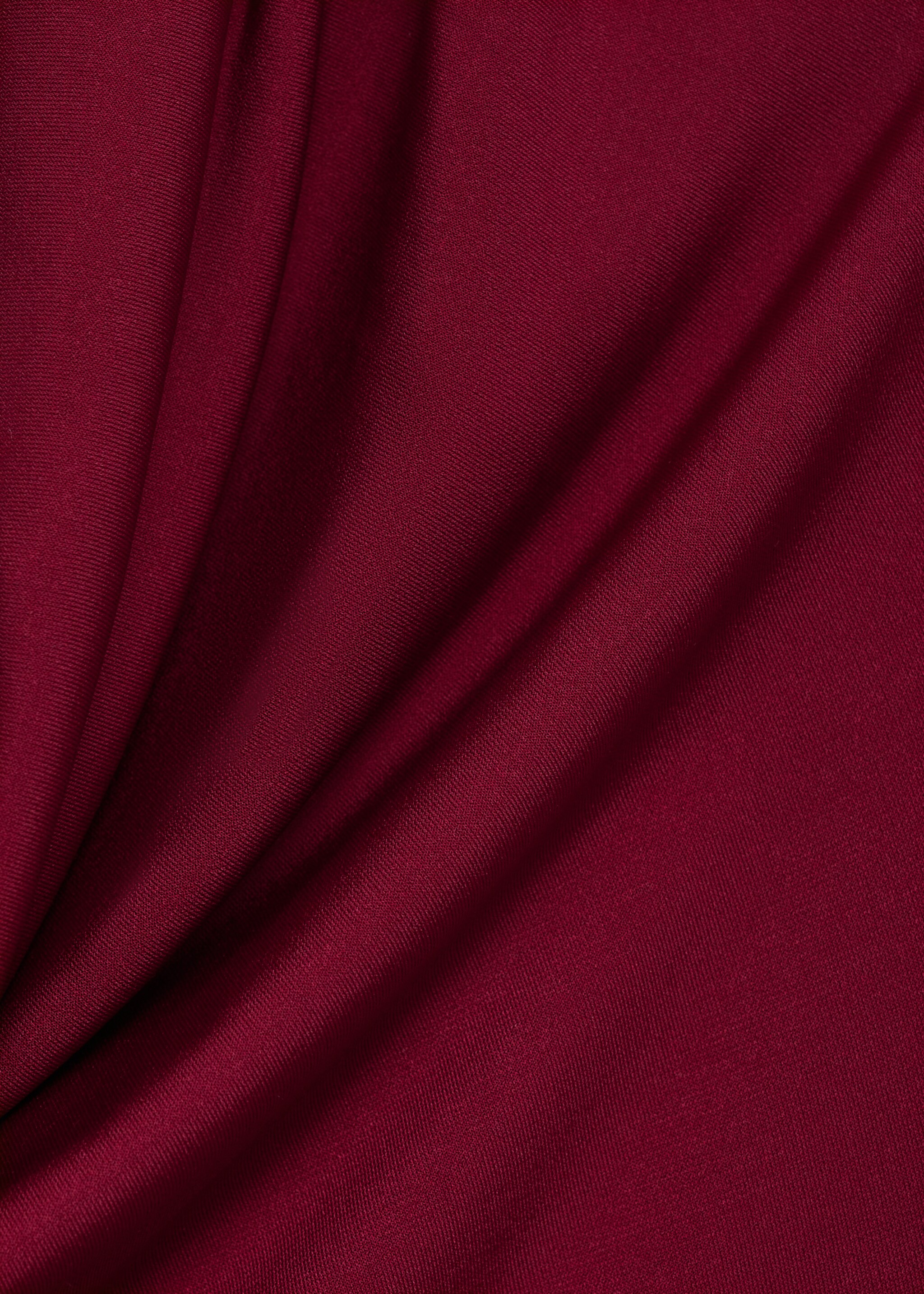 Draped neck top - Details of the article 8, Burgundy. Ref: 17064075-00.