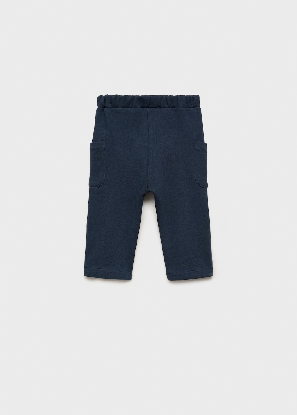 Buttons straight-fit pants