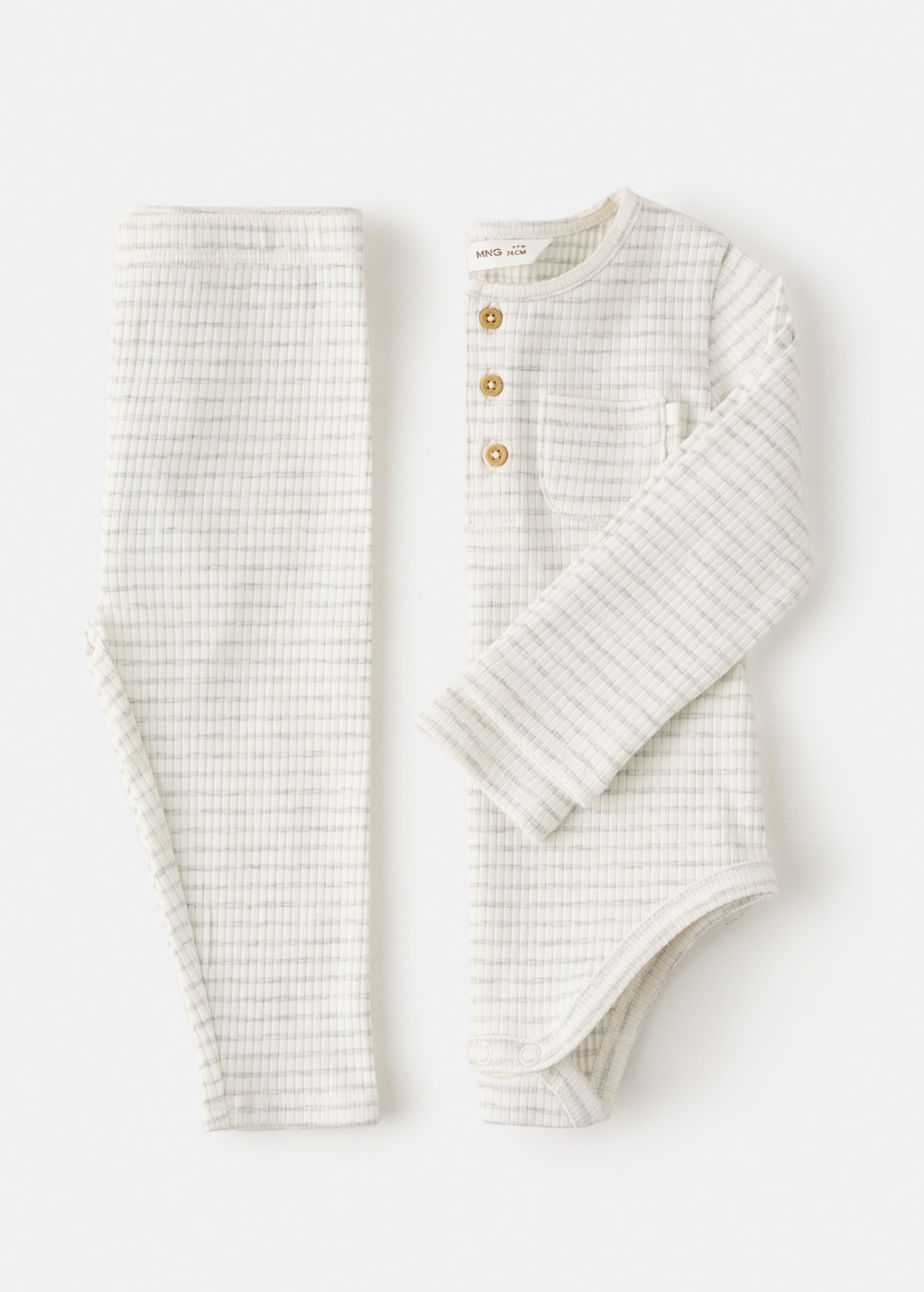 Striped cotton bodysuit