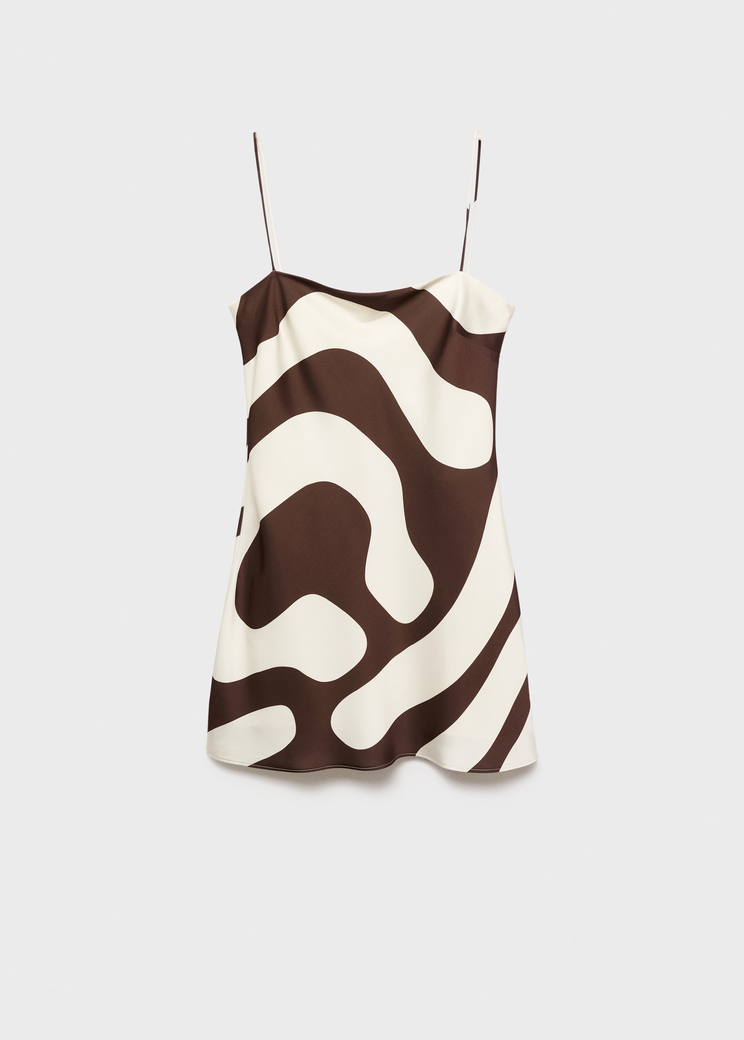 Printed satin dress - Article without model