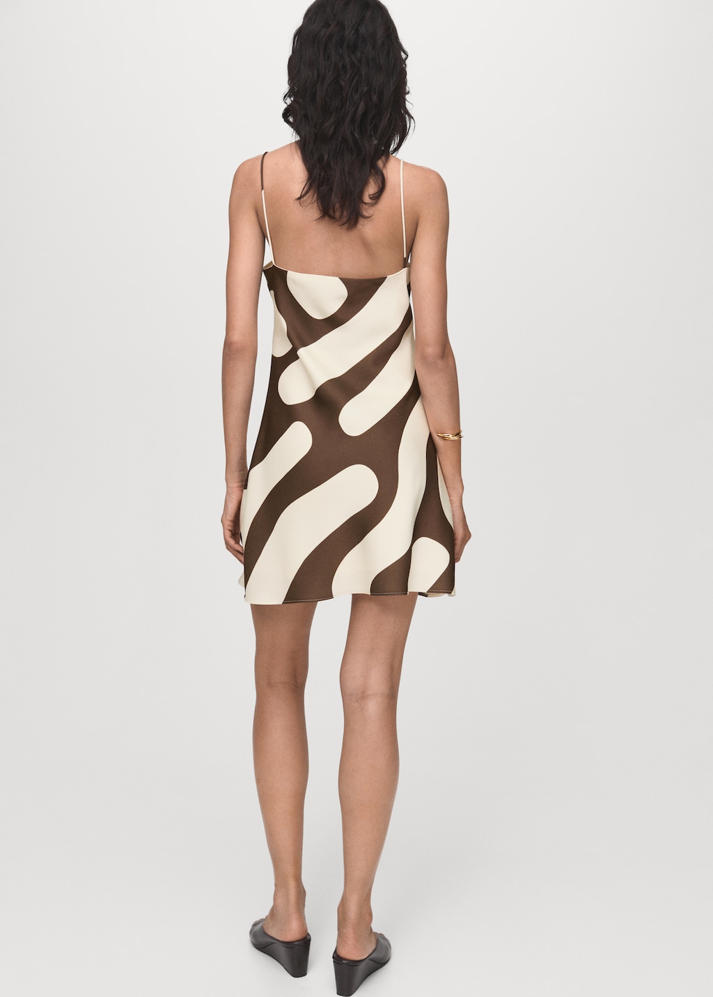 Mango Printed satin dress