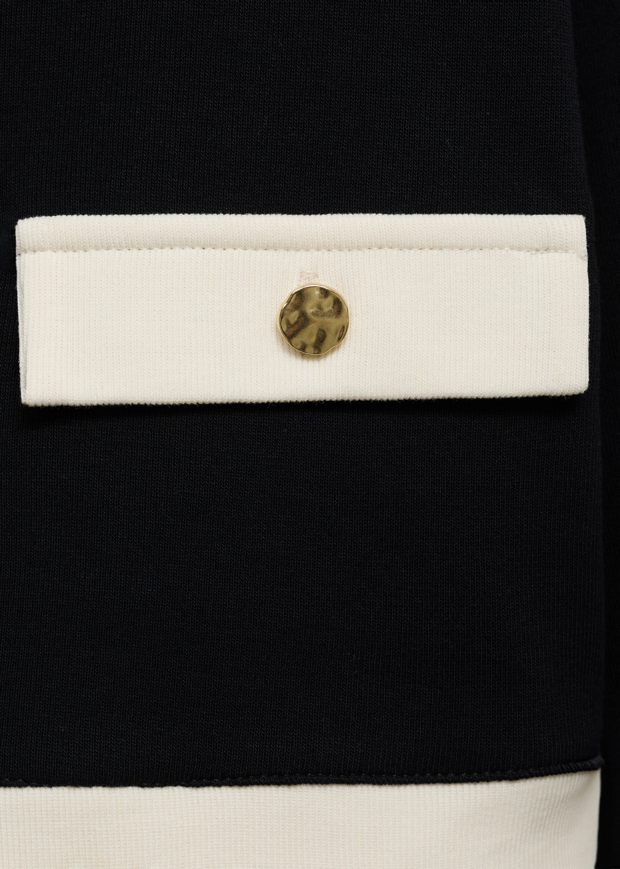 Contrasting cotton cardigan - Details of the article 0, Black. Ref: 17064082-00.