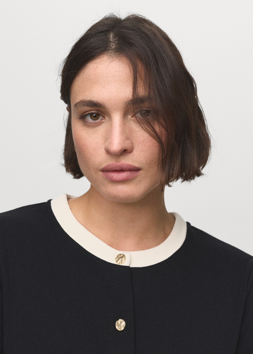 Contrasting cotton cardigan