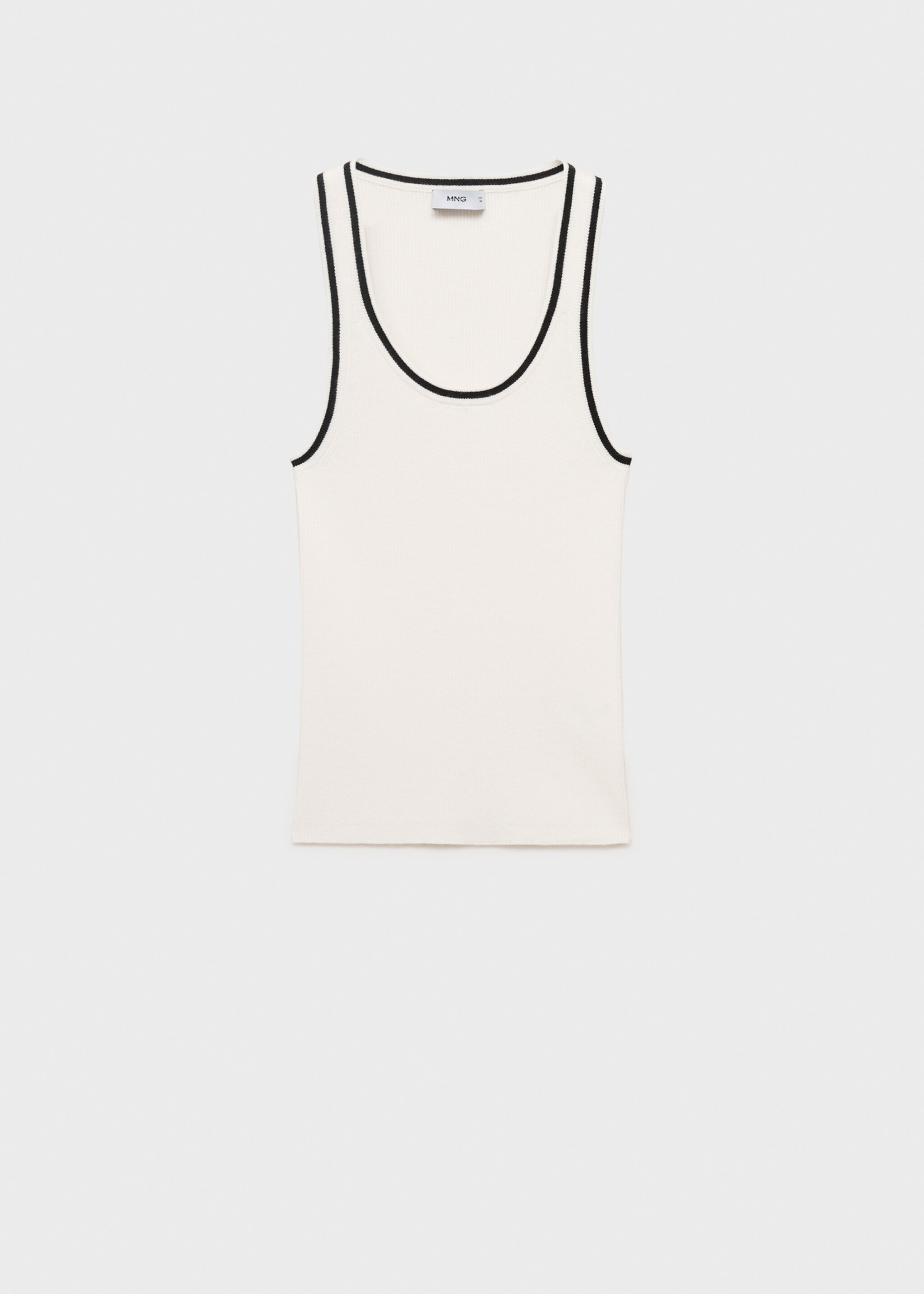 Knitted top with contrast details - Article without model
