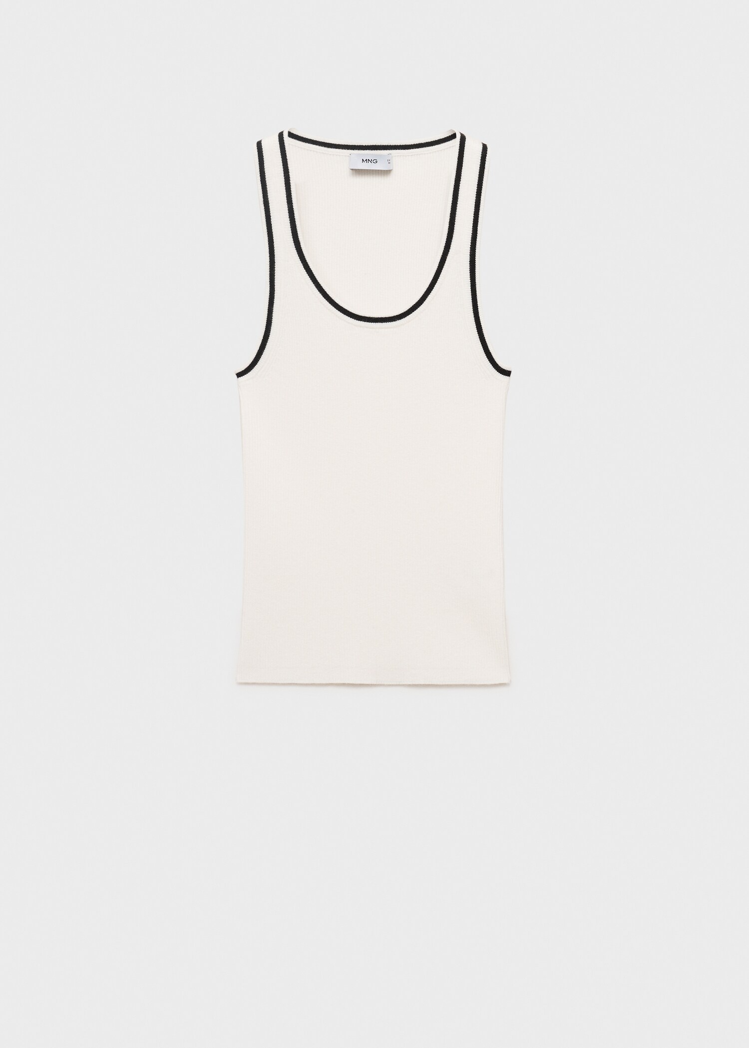 Knitted top with contrast details - Article without model