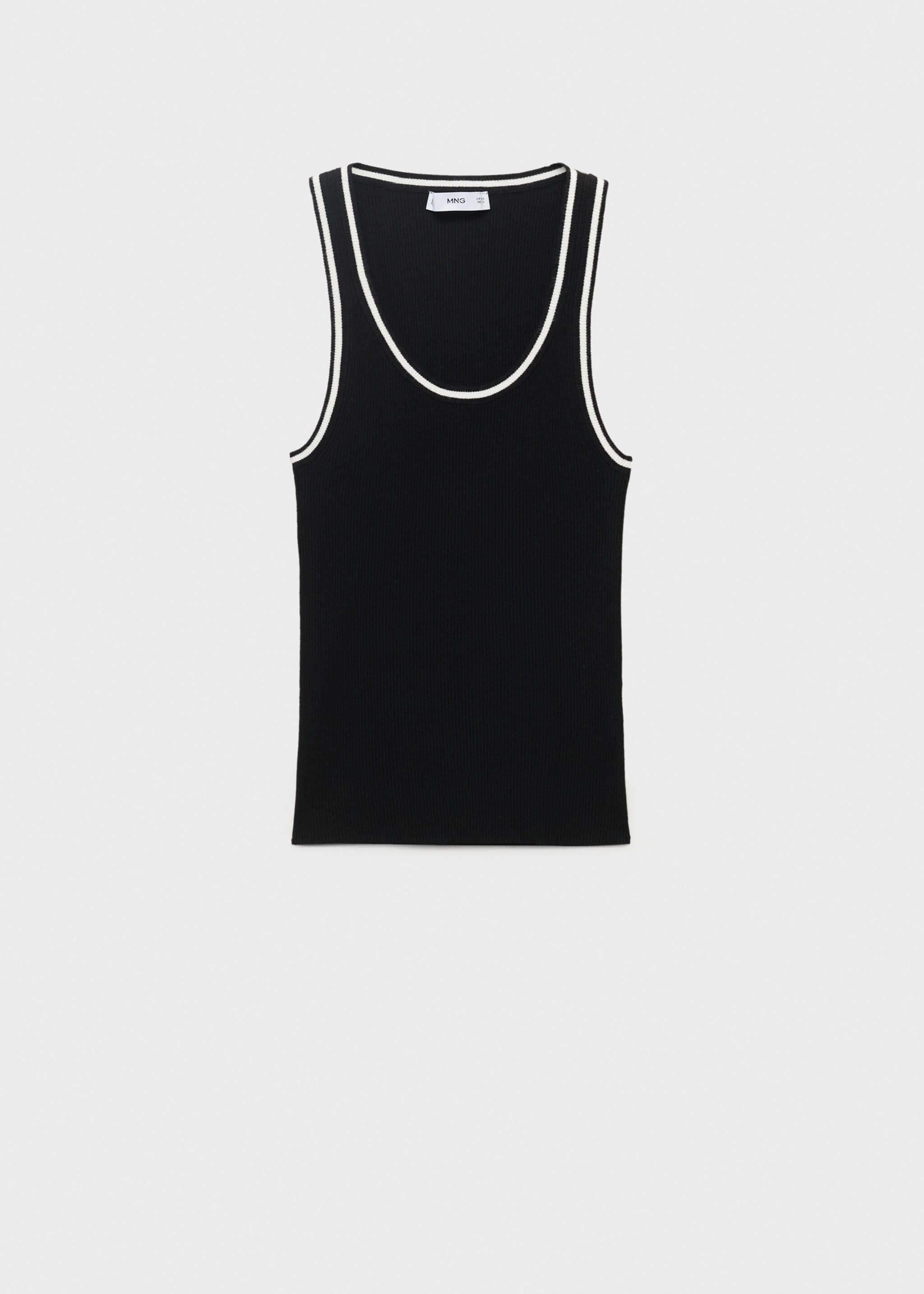 Knitted top with contrast details - Article without model