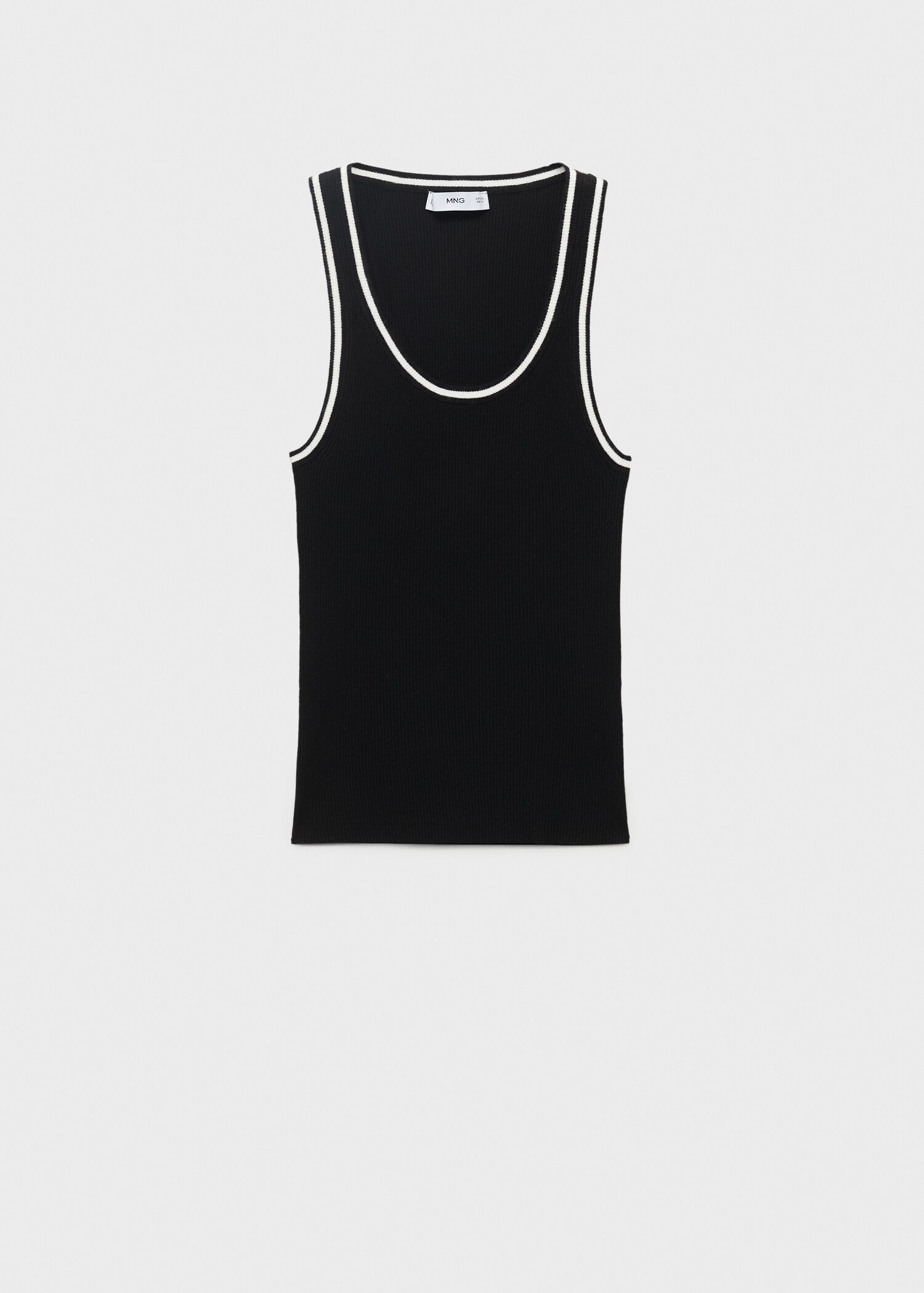 Knitted top with contrast details - Article without model