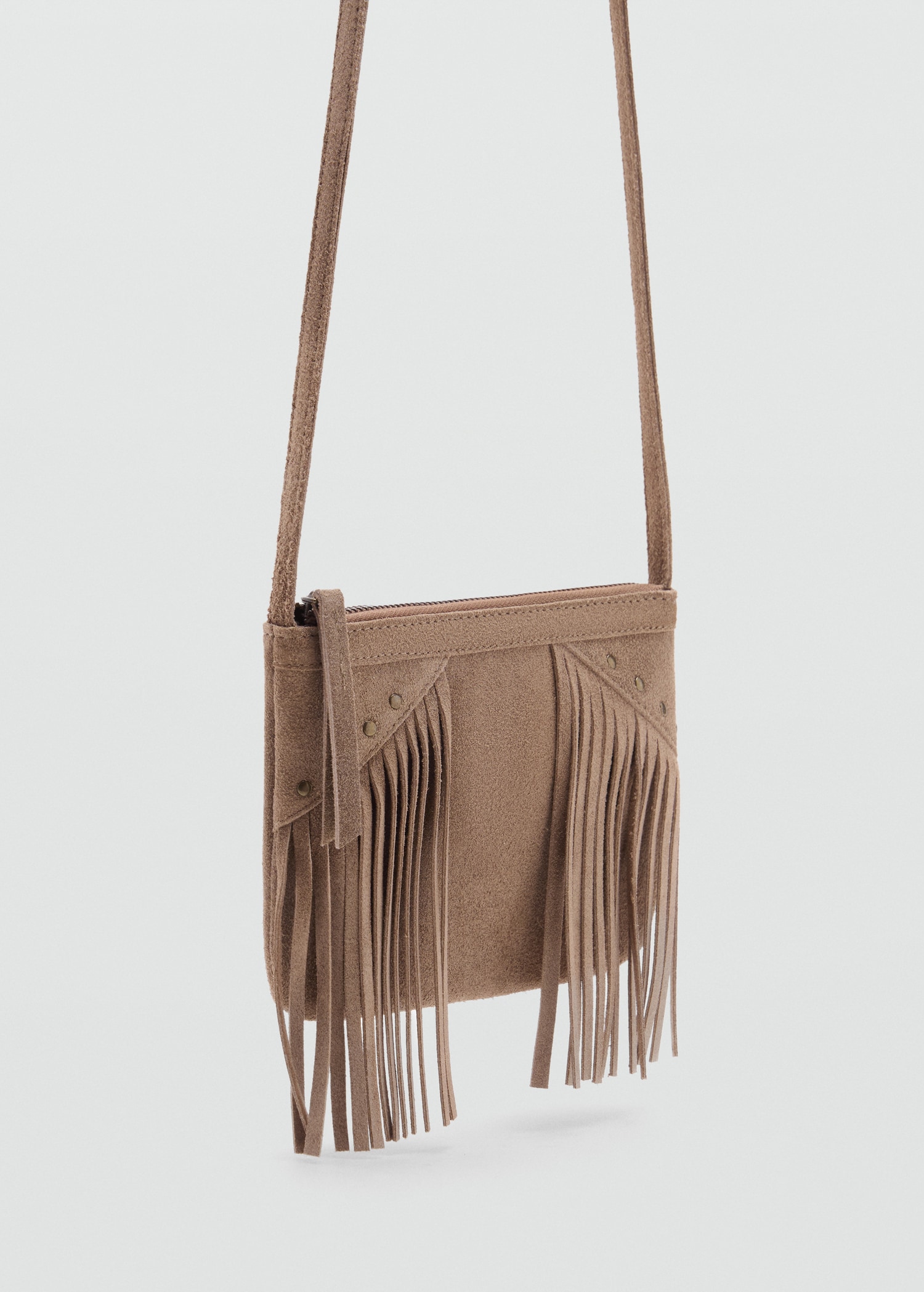 Leather fringes bag