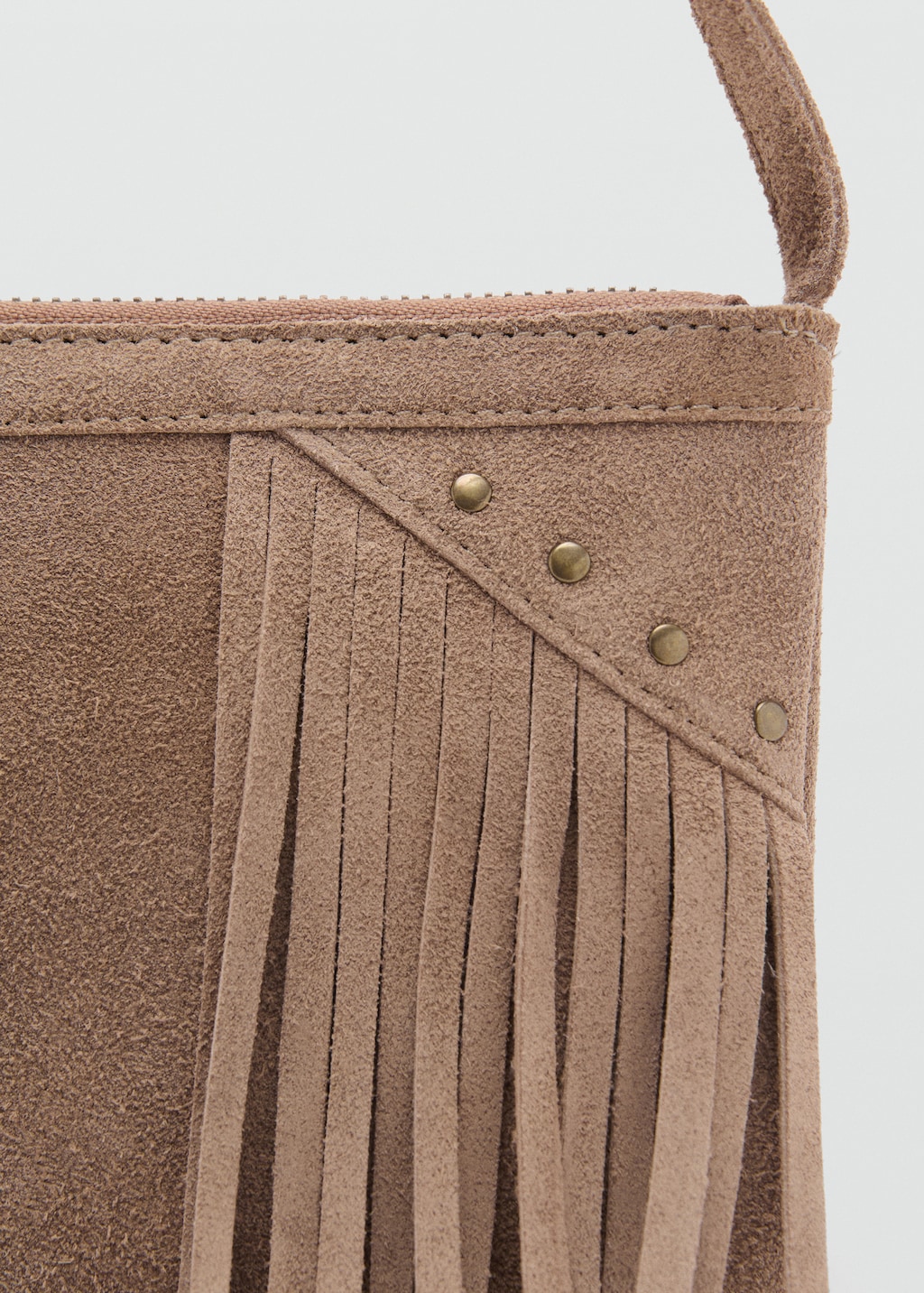 Leather fringes bag