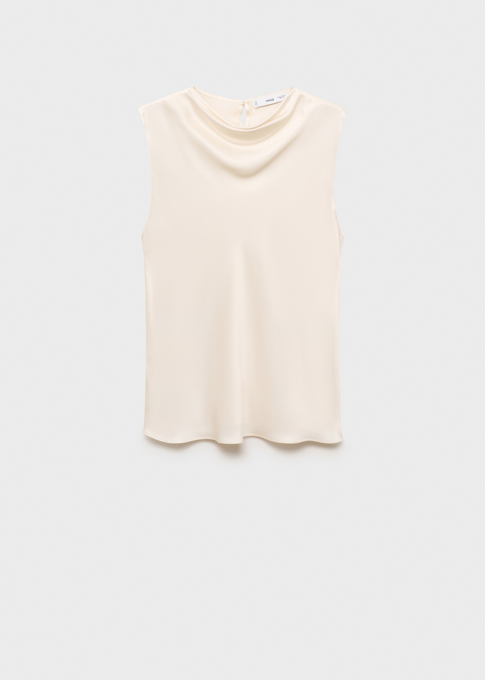 Satin blouse with draped neck - Article without model