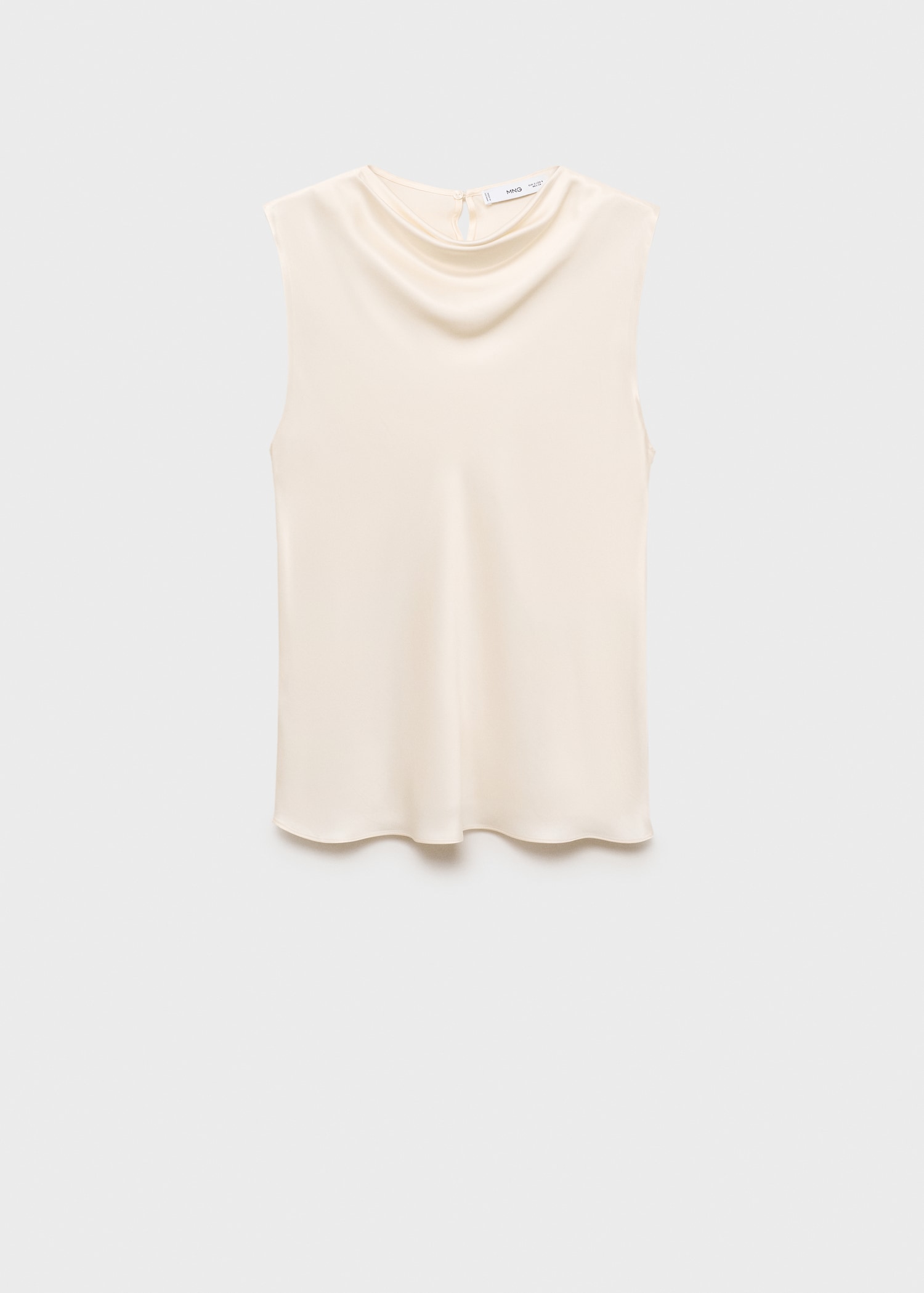 Satin blouse with draped neck - Article without model