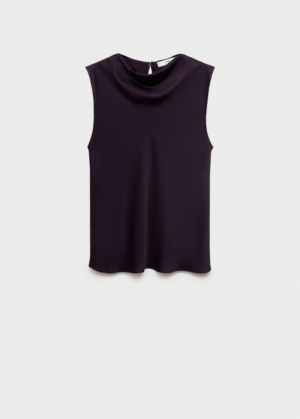 Satin blouse with draped neck - image 5