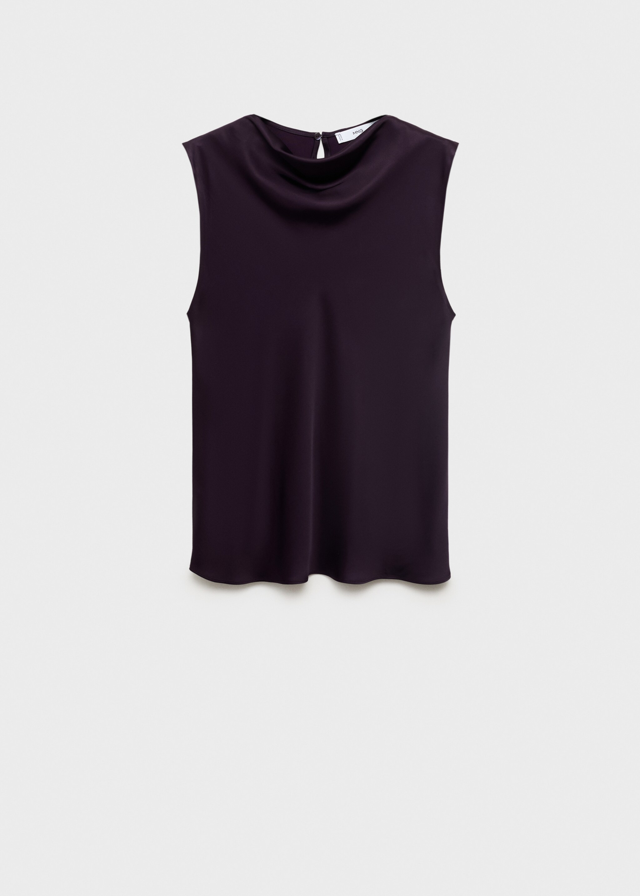 Satin blouse with draped neck - Article without model