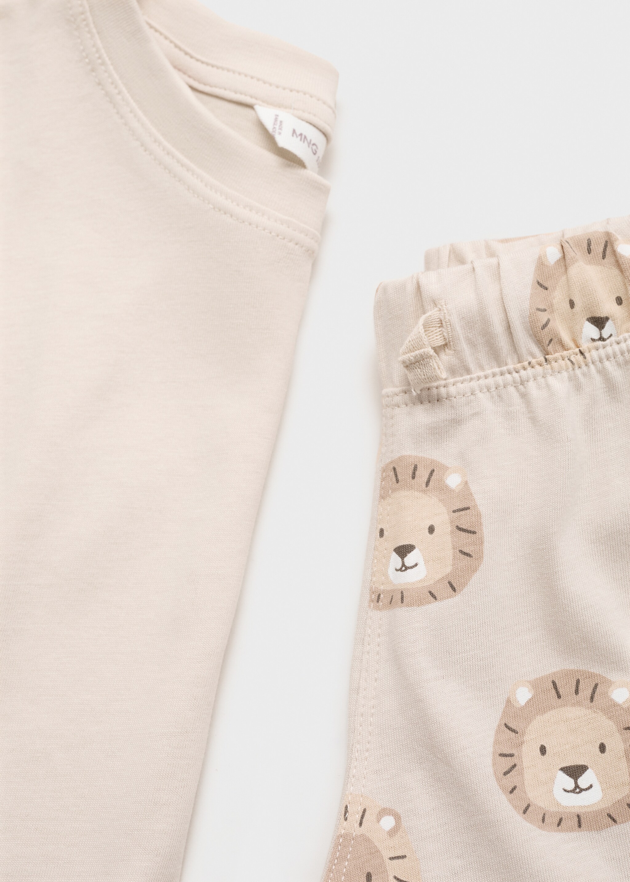 Pyjamas lions - Details of the article 0, Sand. Ref: 17064093-00.