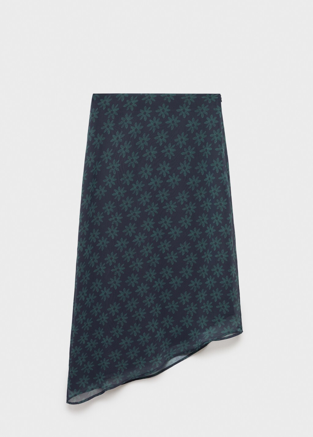 Asymmetrical floral skirt