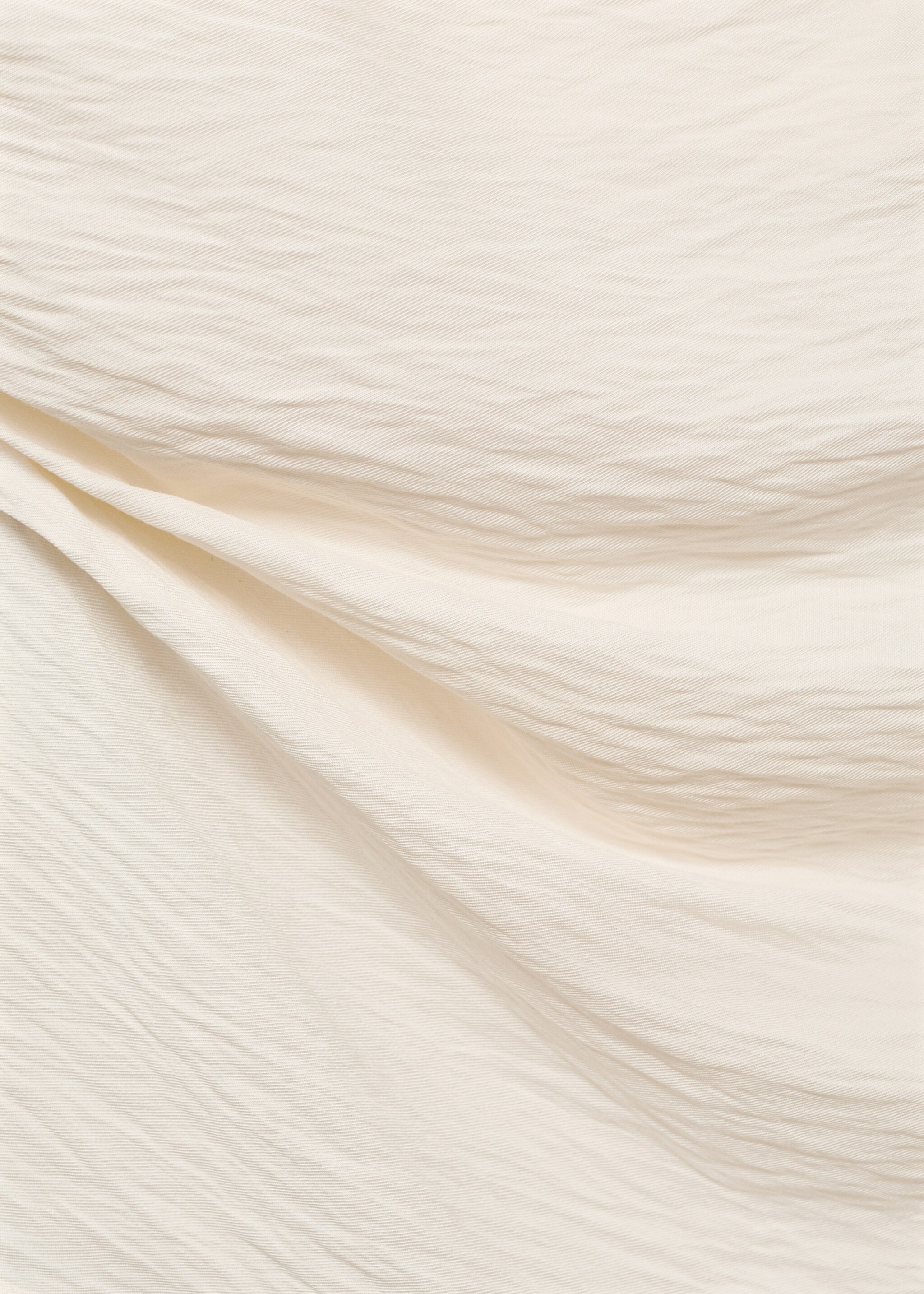 Modal blouse with an asymmetric collar - Details of the article 8, White. Ref: 17064100-00.