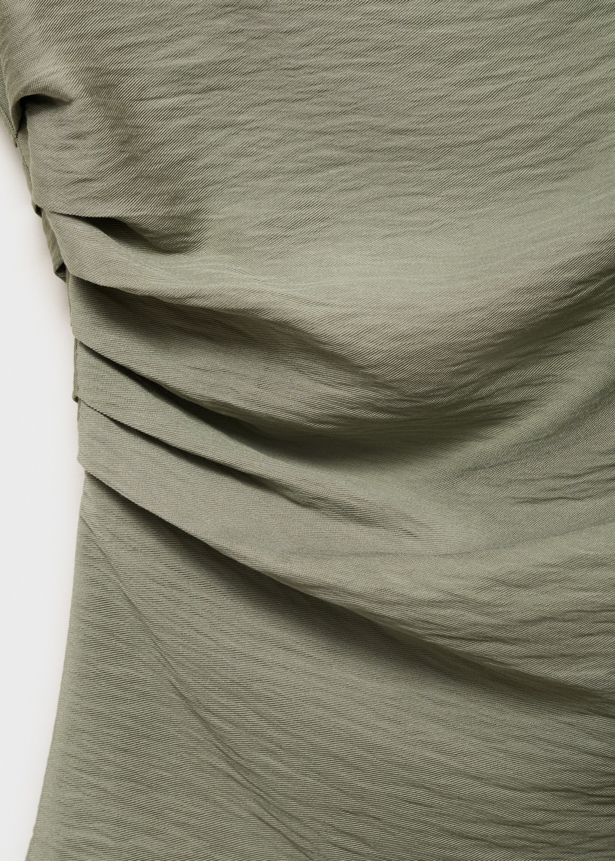 Modal blouse with an asymmetric collar - Details of the article 0, Aqua Green. Ref: 17064100-00.